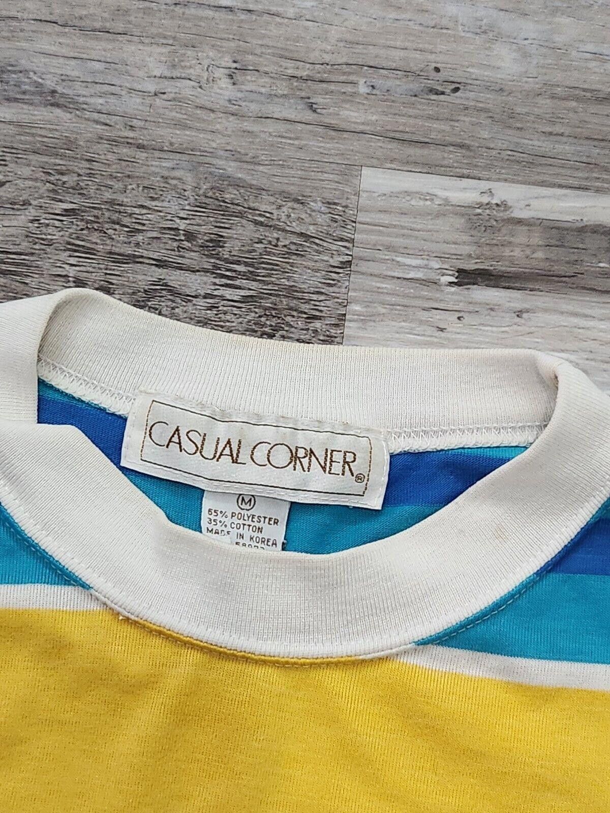 Designer Vintage Casual Corner Shirt Medium Crew Neck Embroidered Size M / US 6-8 / IT 42-44 - 3 Thumbnail