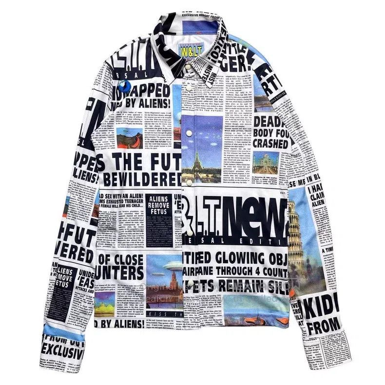 Walter Van Beirendonck Walter Van Beirendonck Newspaper printed shirt Size US M / EU 48-50 / 2 - 1 Thumbnail