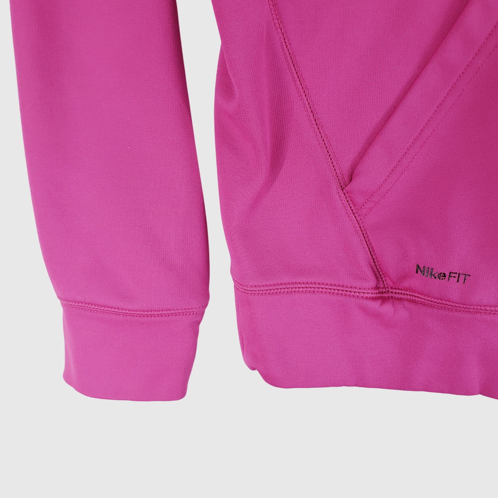 Nike Vintage NikeFit Womens Pink Pullover Hoodie With Kangaroo Po Size M / US 6-8 / IT 42-44 - 5 Thumbnail