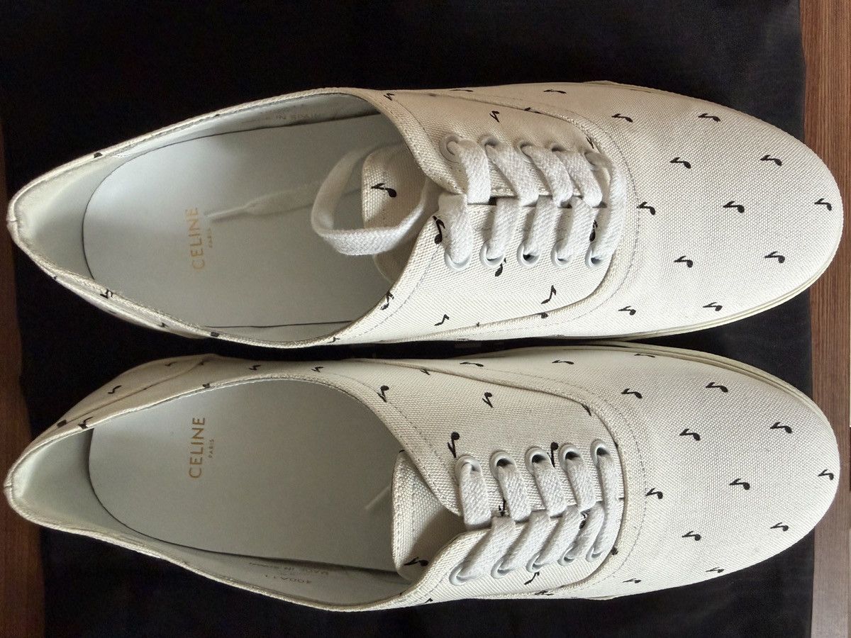 Celine Celine White Elliot Music Note GAT - BNIB - Hedi Slimane Size US 11.5 / EU 44-45 - 7 Thumbnail