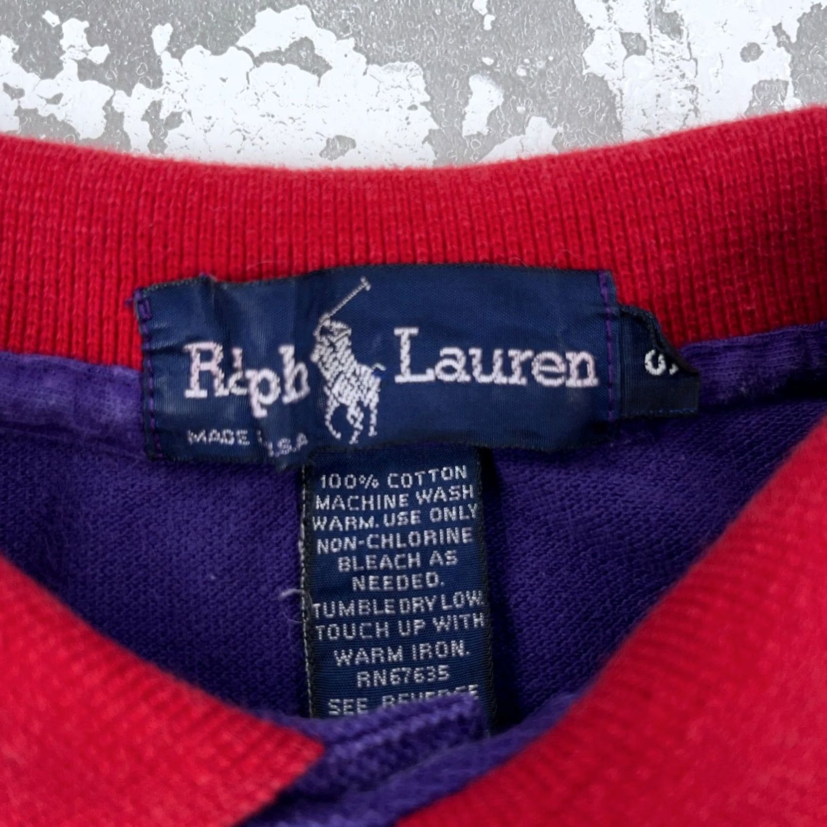 Polo Ralph Lauren VINTAGE Polo by Ralph Lauren Shirt Men S Purple RL Crown Logo 90s USA Rugby Size US S / EU 44-46 / 1 - 5 Thumbnail