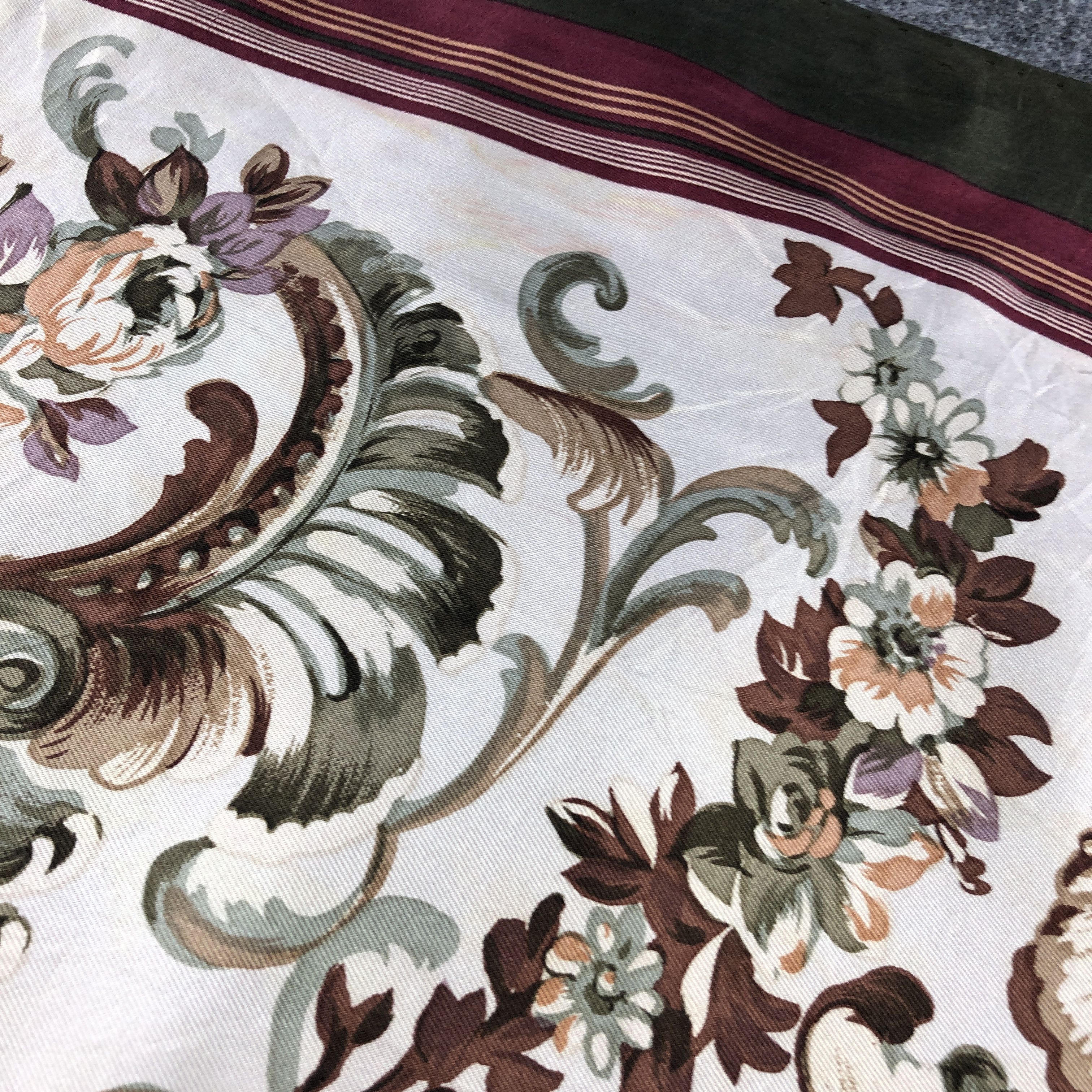 Stefano Ricci Stefano Ricci Floral Hand Rolled Silk Scarf M1179 Size ONE SIZE - 12 Thumbnail