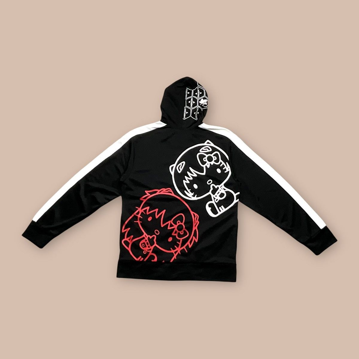Anime 2012 Hello Kitty x Evangelion Nerv Zipper Polyester Hoodie Size US M / EU 48-50 / 2 - 5 Thumbnail