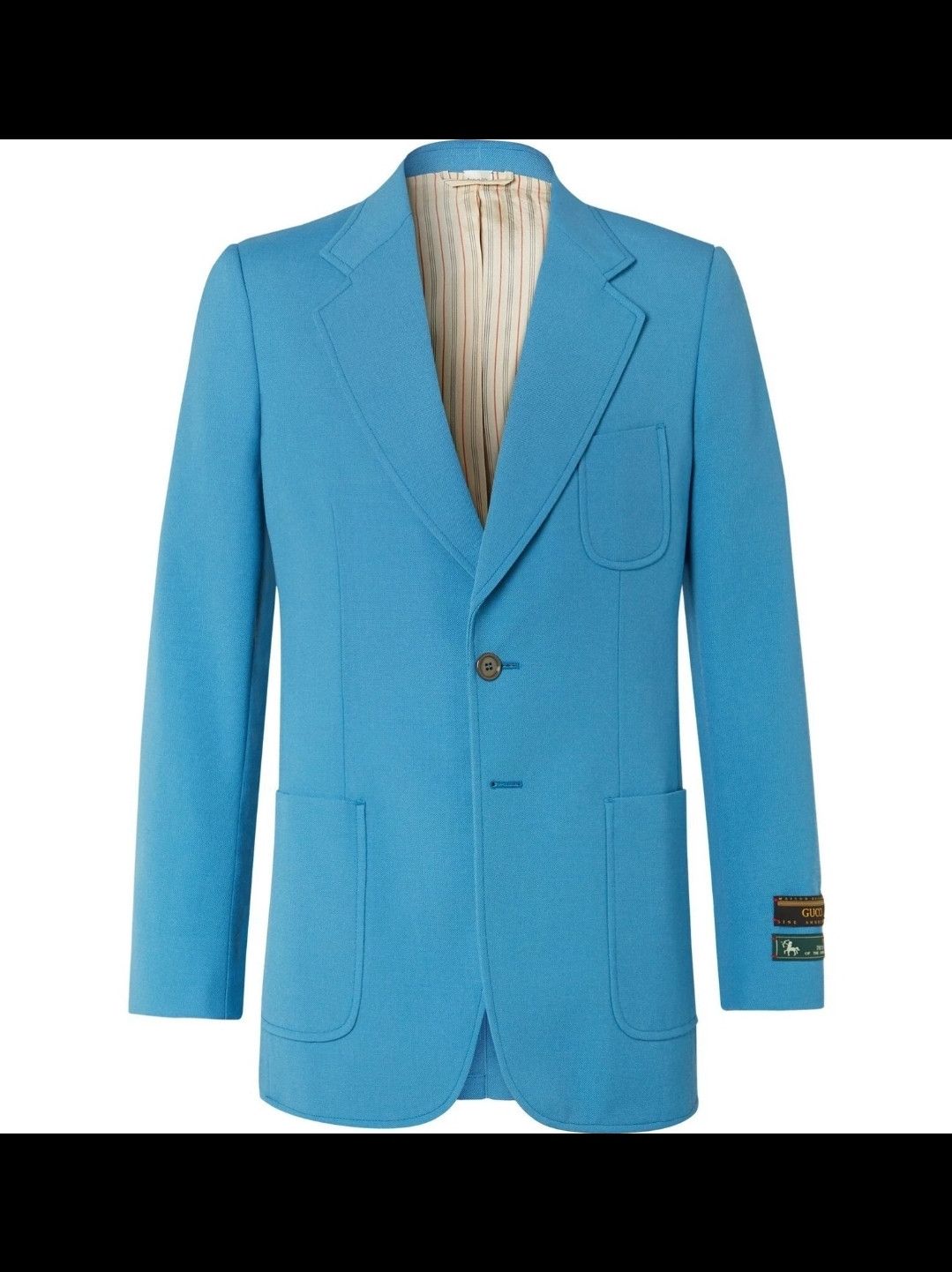 Gucci Blue Wool-Blend Canvas Blue Blazer 46 NWT Size 46R - 1 Thumbnail