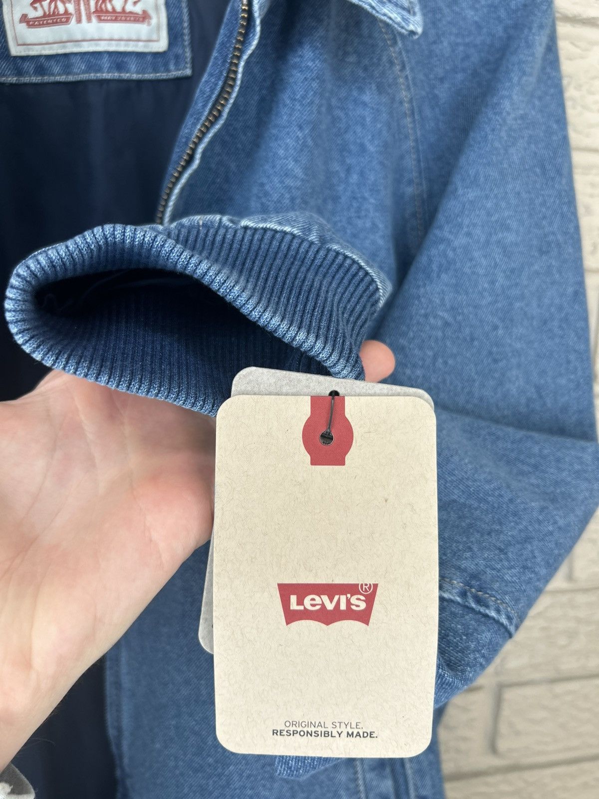 Levi's Levis Denim Bomber Jacket Size US XL / EU 56 / 4 - 13 Thumbnail