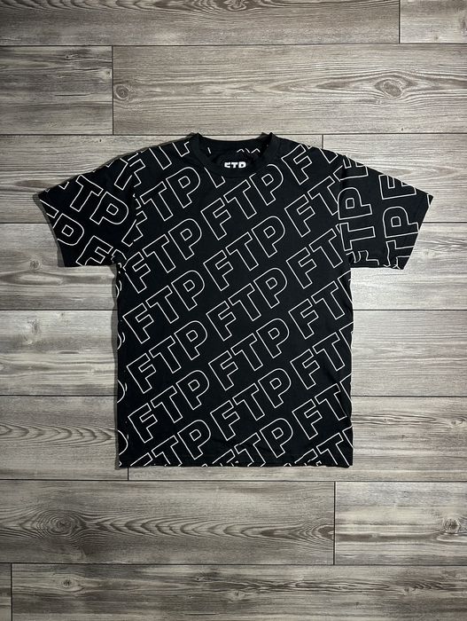 Fuck The Population FTP Allover Outline Logo T Shirt | Grailed