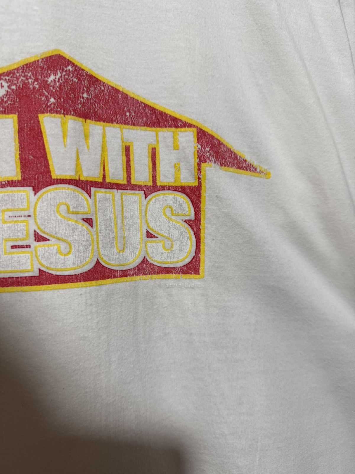 Vintage Vintage 90’s I’m With Jesus Retro Graphic T-Shirt Y2K Hype Size US XL / EU 56 / 4 - 4 Thumbnail