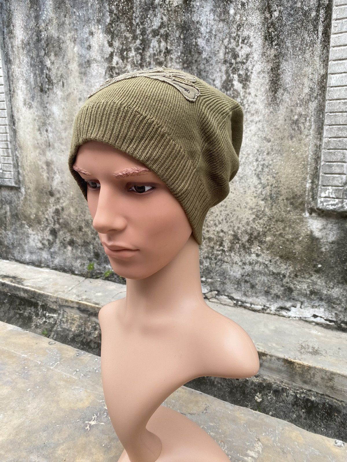 Vintage Skull Design Beanie Hat Size ONE SIZE - 3 Thumbnail