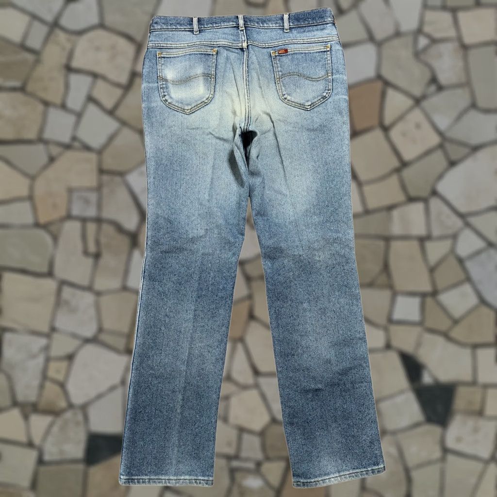 Lee VINTAGE Lee Denim Jeans Mens 37x33 High Rise Straight Western Cowboy 5-Pocket Blue Denim USA 80s 90s Mens Size US 37 - 1 Thumbnail
