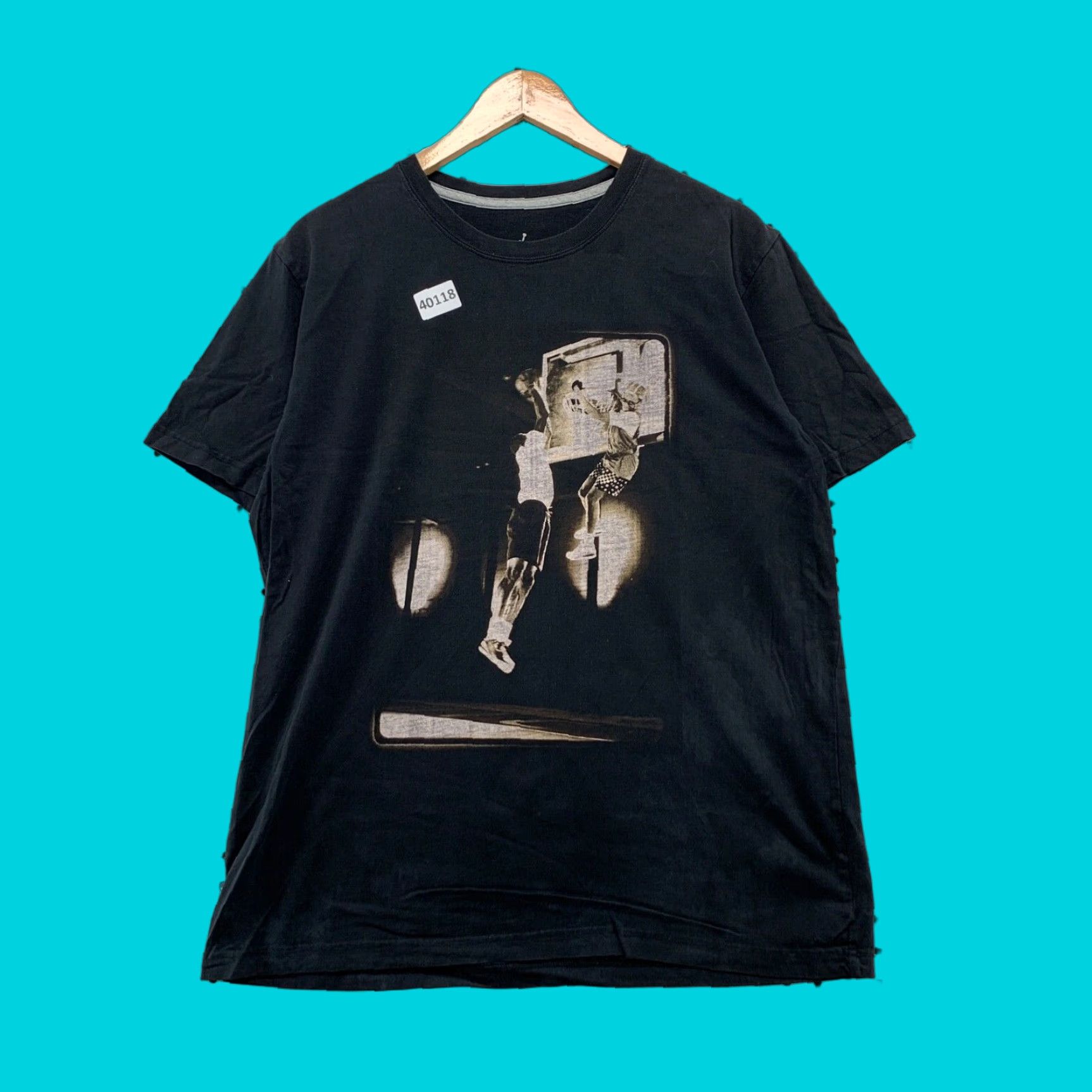 Jordan Brand VINTAGE Jordan Shirt Mens XL Black Retro Michael Dunking Basketball 21.5x27.5 Size US XL / EU 56 / 4 - 1 Thumbnail
