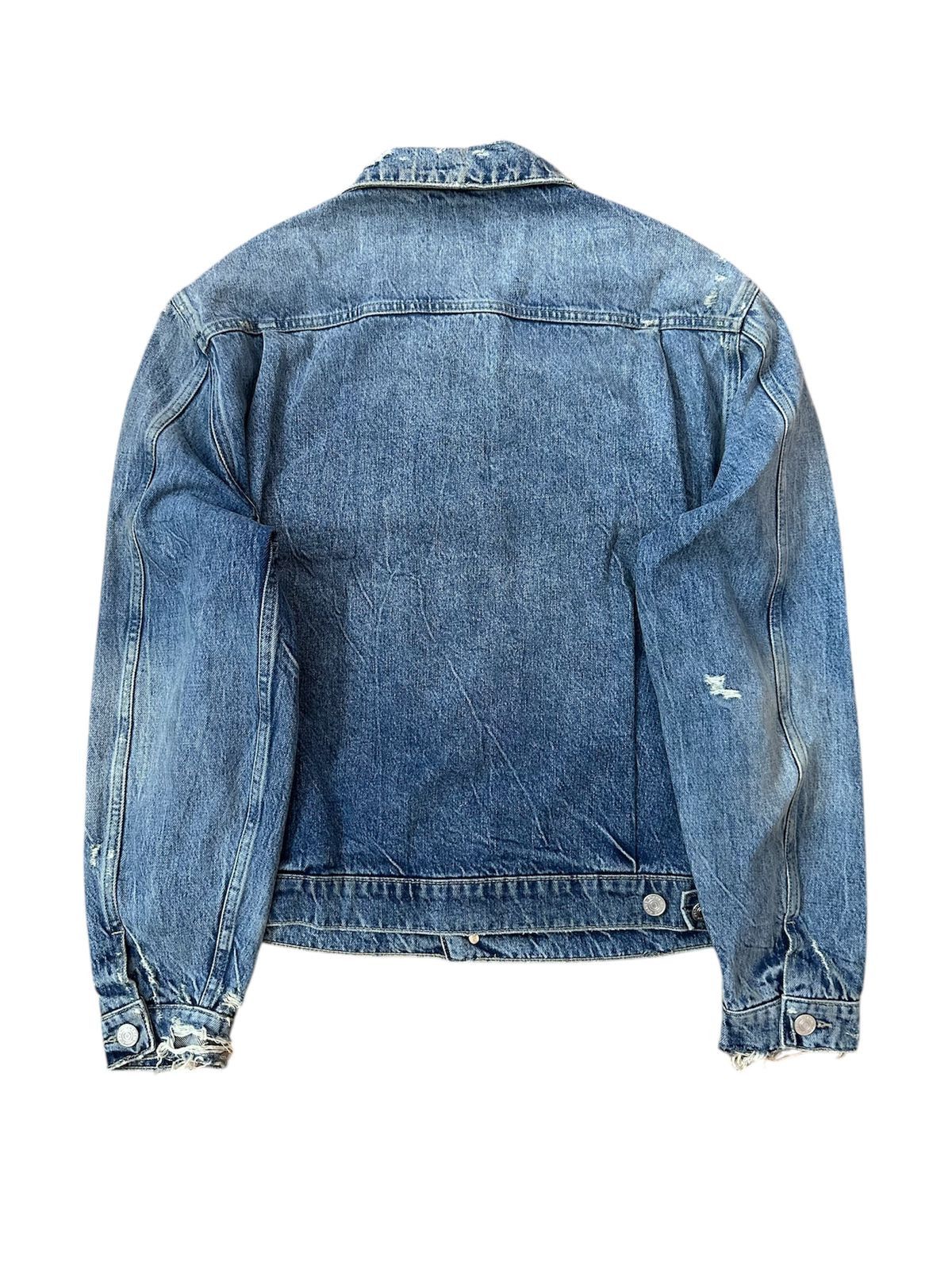 Frame CC000013 Frame Distressed Denim Trucker Jacket in Blue Size US M / EU 48-50 / 2 - 2 Thumbnail