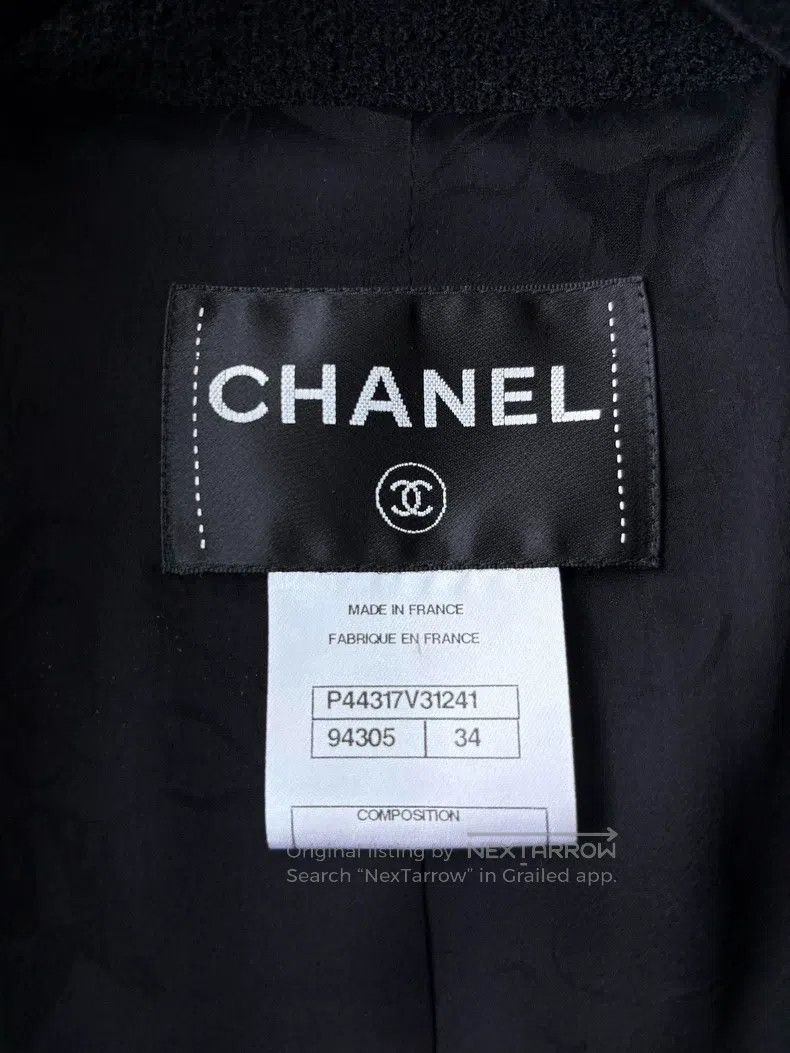 Chanel Chanel Black double-breasted stand-up collar wool tweed ja Size XXS / US 00 / IT 34 - 7 Thumbnail