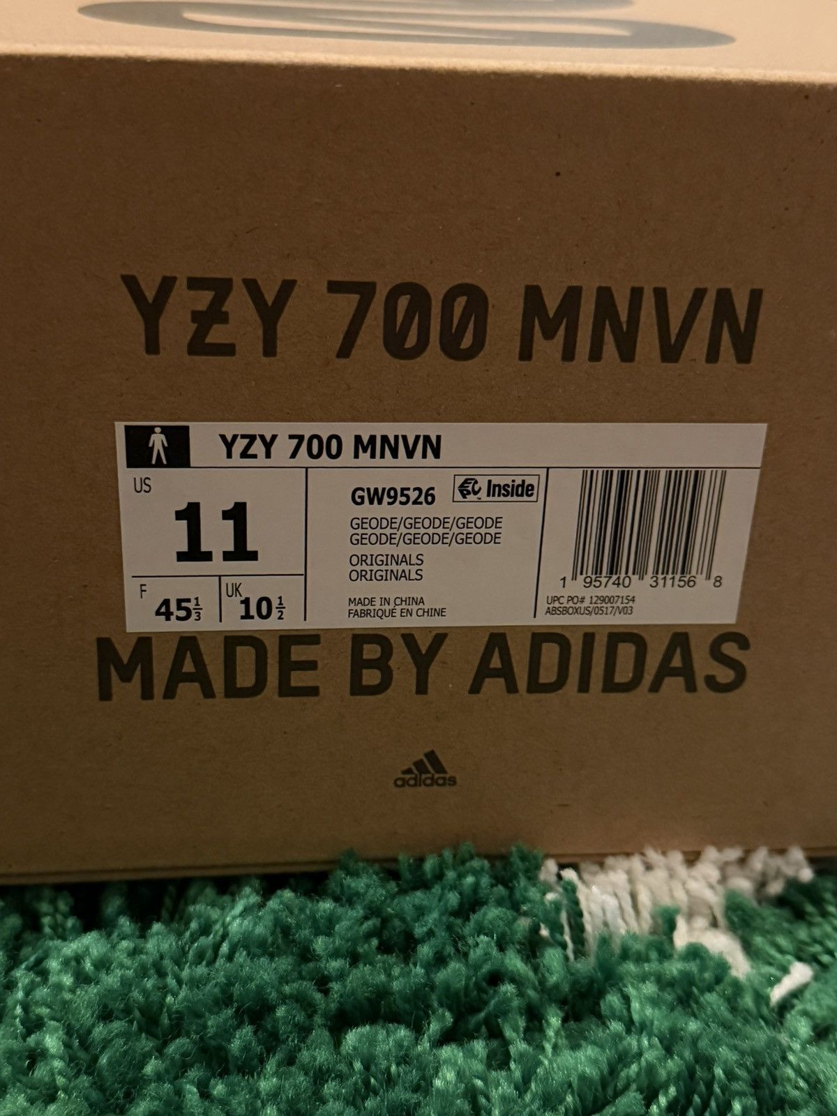 Adidas × Kanye West YZY 700 MNVN Geode Sneakers 11 Size US 11 / EU 44 - 8 Thumbnail