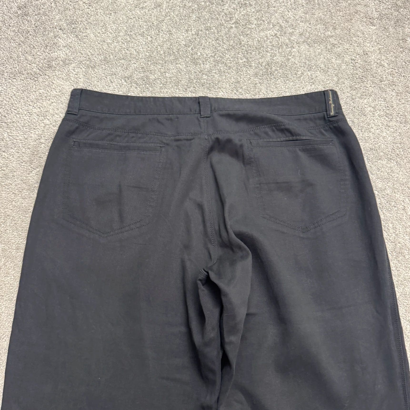 Tommy Bahama Tommy Bahama Straight Leg Pants Mens 38x30 Black Flat Front Casual Preppy Classic Navy? Size US 38 / EU 54 - 3 Thumbnail