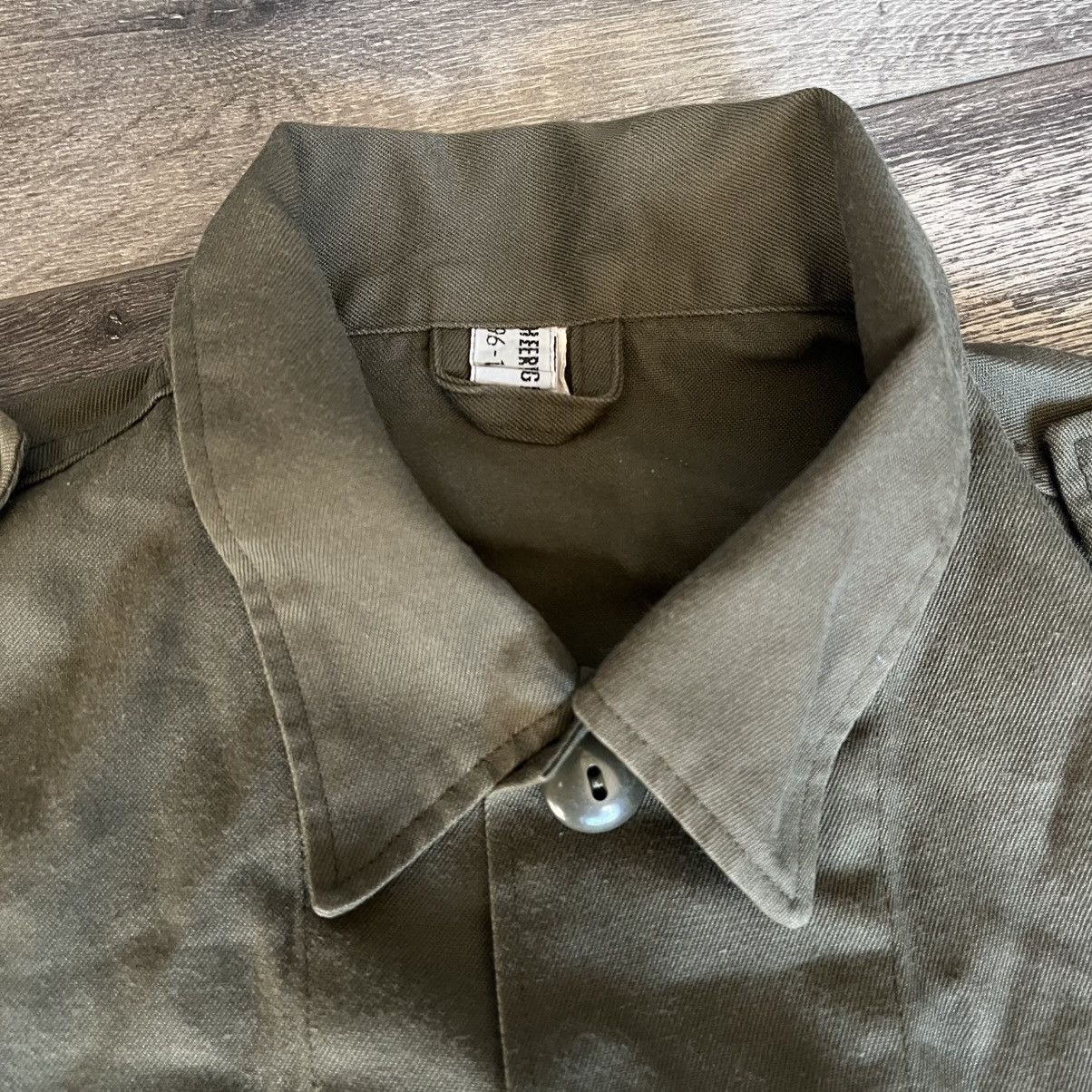 Vintage Vintage 80s German Army Military Field Button Up Shirt Khaki Size US L / EU 52-54 / 3 - 8 Thumbnail