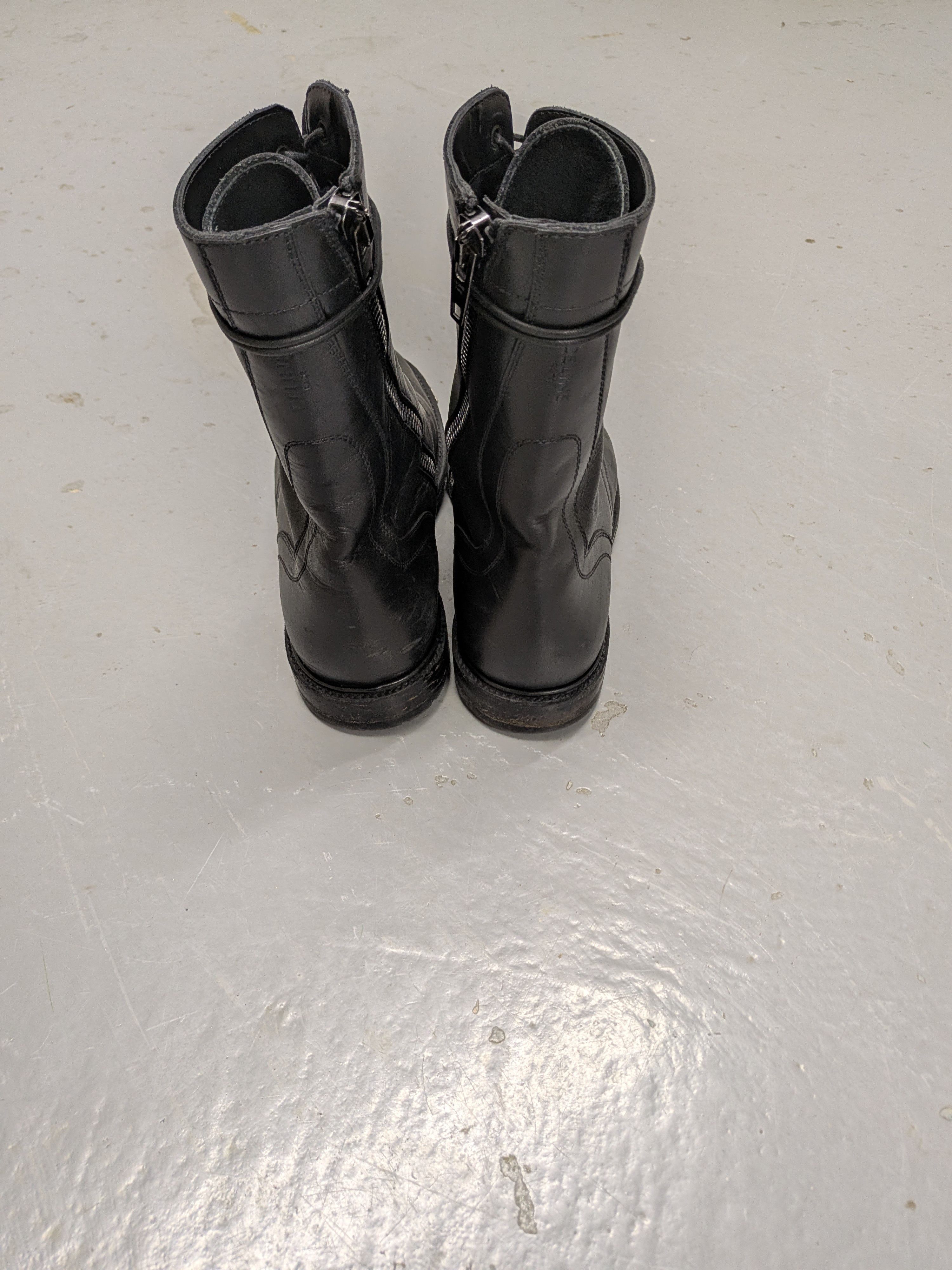 Celine × Hedi Slimane Celine Metal Tip Ranger Combat Boots Size US 12 / EU 45 - 4 Thumbnail