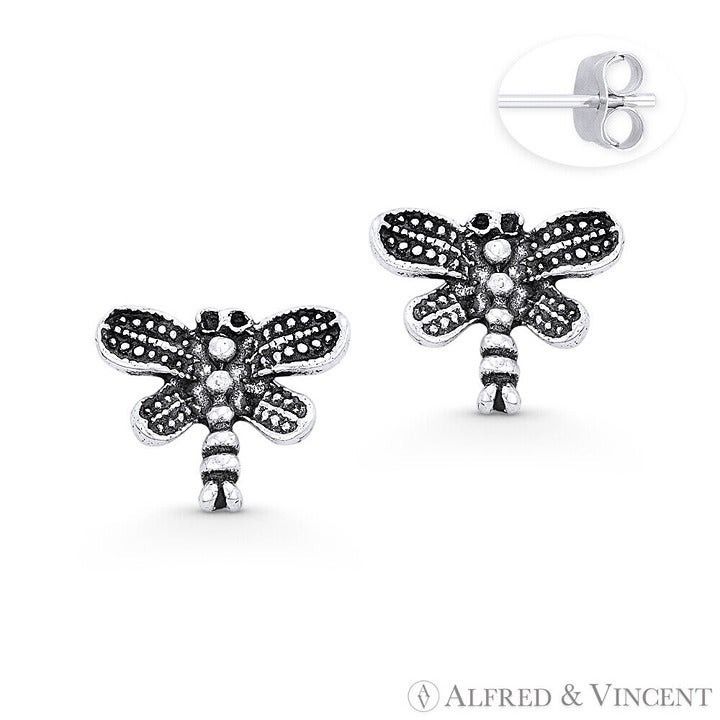 Other Dragonfly Animal Charm Stud Earrings in .925 Sterling Silver Size ONE SIZE - 1 Preview