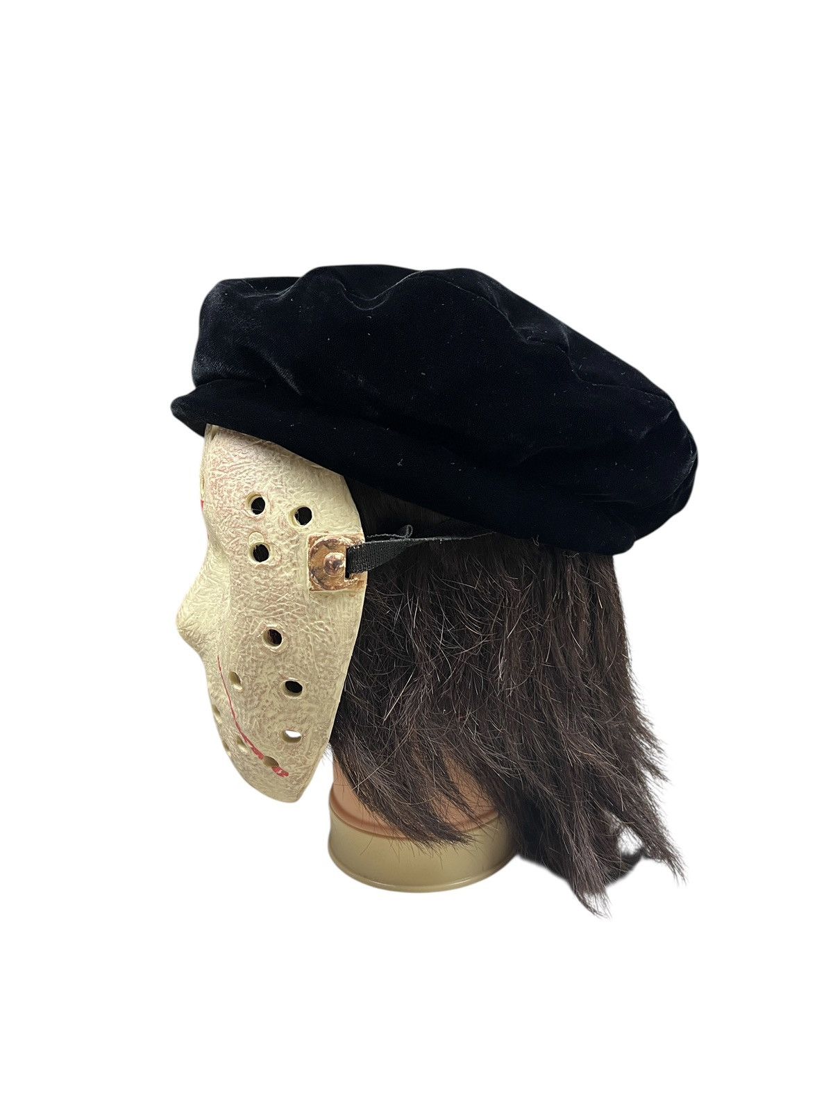 Katharine Hamnett London × Vintage 1990 Katharine Hamnett London Velvet Rayon Beret Size ONE SIZE - 4 Thumbnail