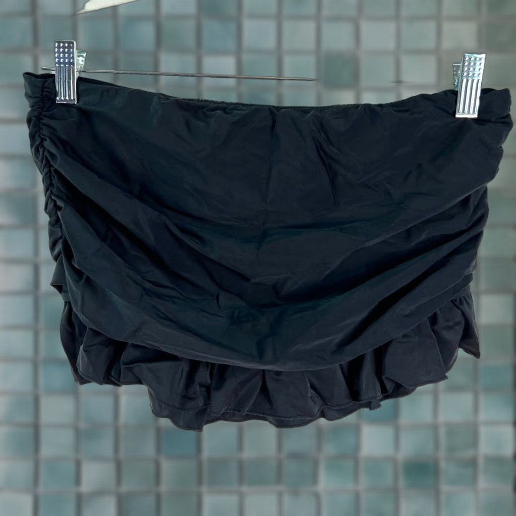 Vintage VINTAGE Island Escape Womens Bikini Bottom Skirtini Black Size 10 Swimsuit Beach Fashion Size 32" / US 10 / IT 46 - 1 Thumbnail