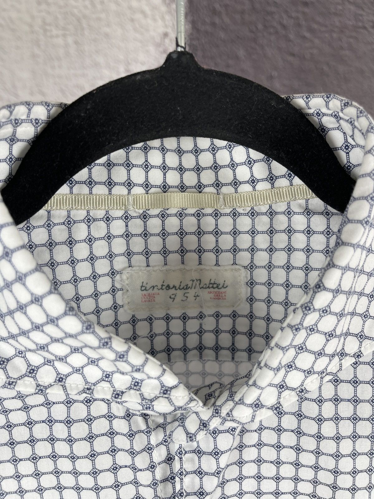 Tintoria Mattei Tintoria Mattei 954 pattern Italian long sleeve shirt Size US L / EU 52-54 / 3 - 8 Thumbnail