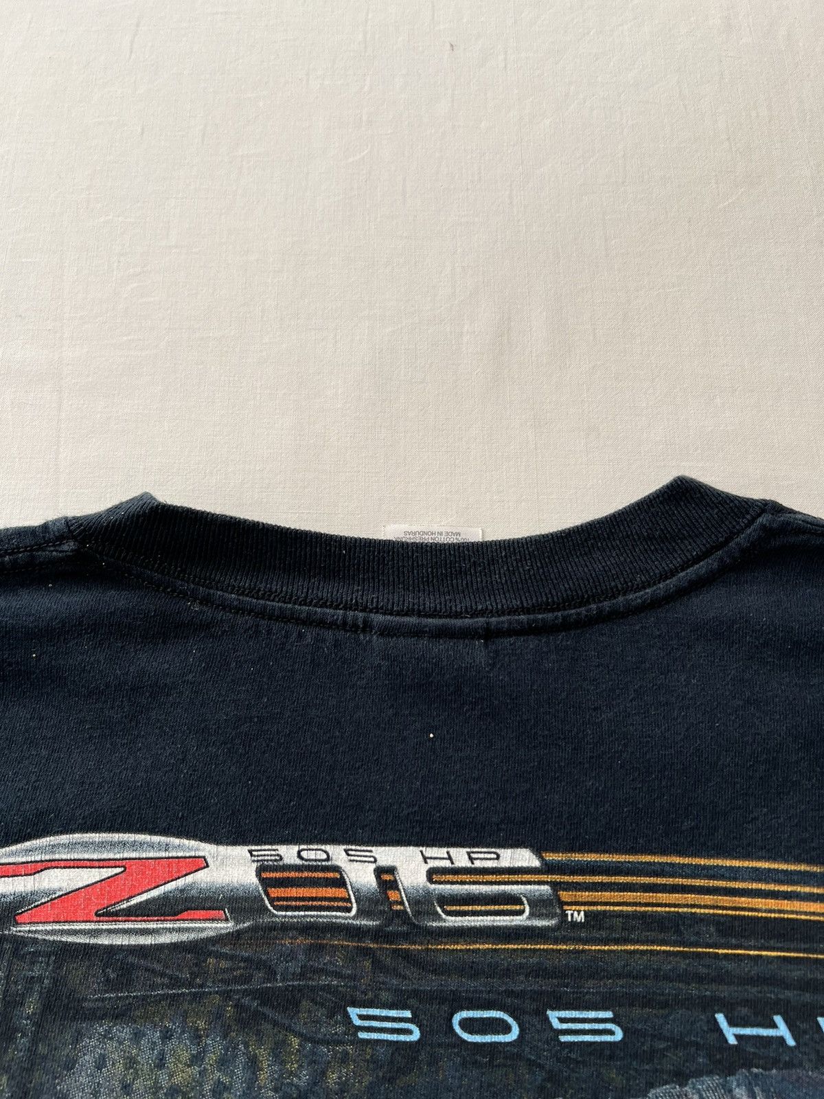Vintage Vintage 2000s Chevrolet Corvette Z06 505 HP Black T-shirt Size US XL / EU 56 / 4 - 19 Thumbnail
