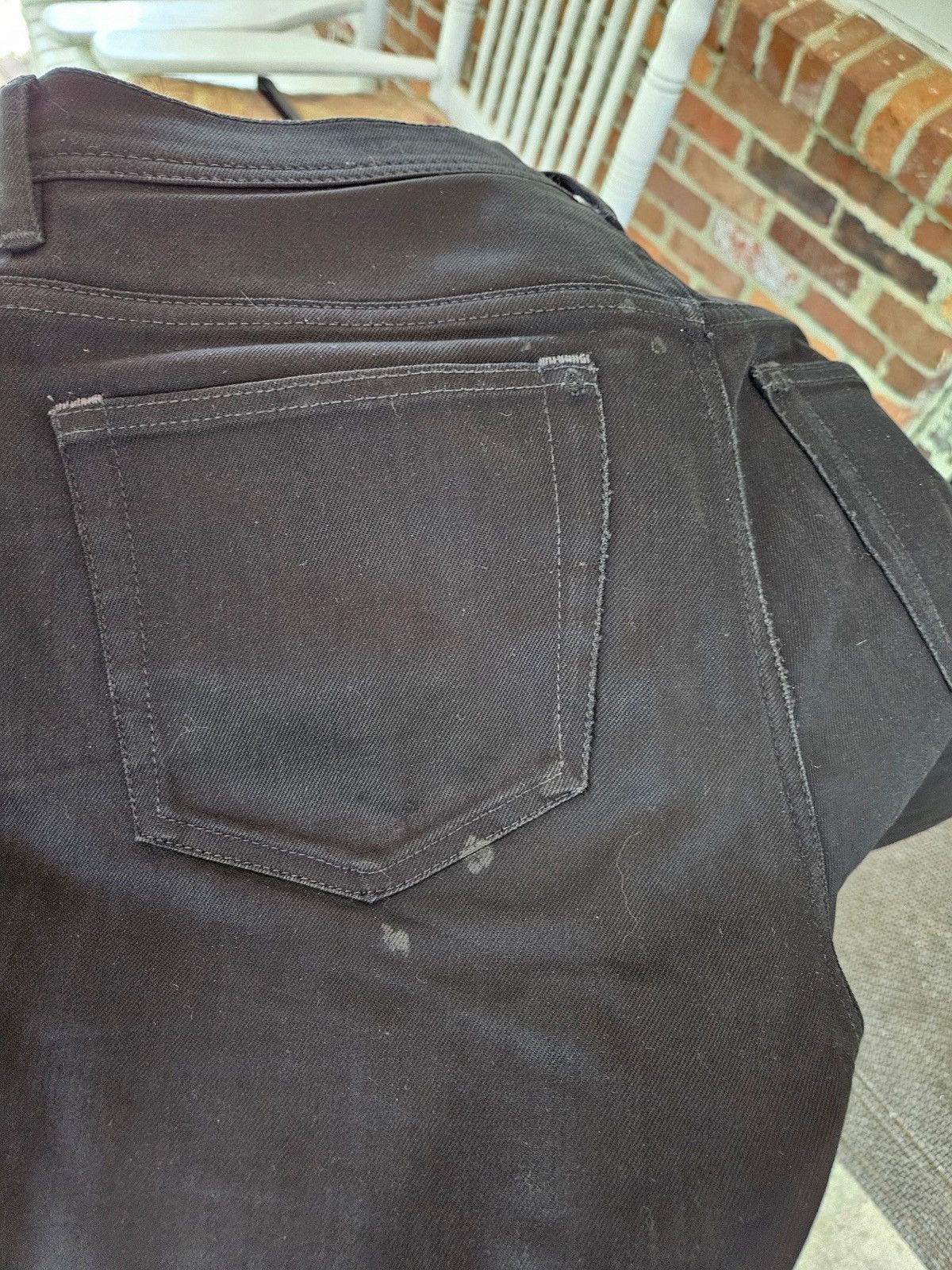 Acne Studios River Stay Black Back Patch Denim Jeans Size US 30 / EU 46 - 6 Thumbnail