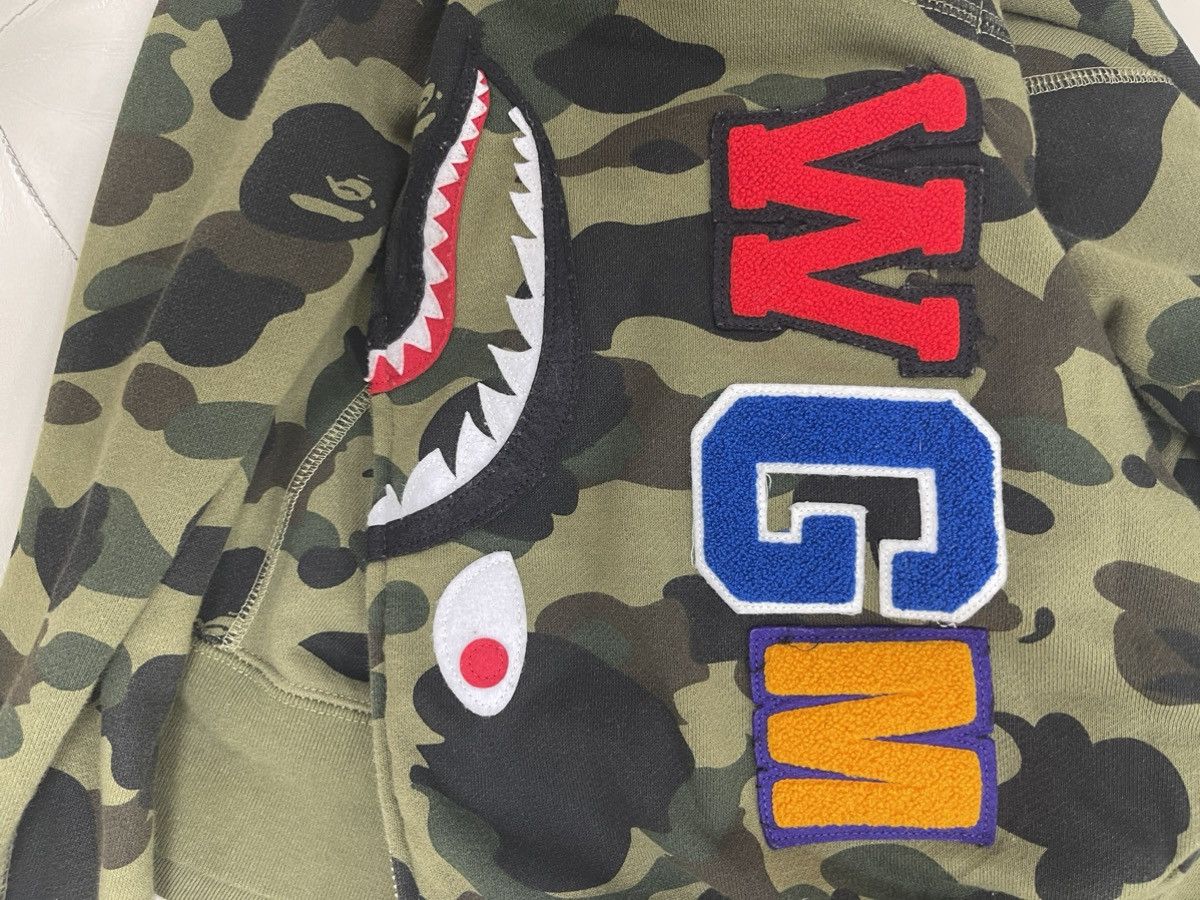 Bape Bape Shark Full ZIP Hoodie Camo Green Size US S / EU 44-46 / 1 - 8 Thumbnail