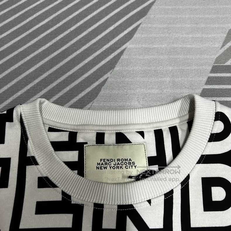 Fendi Fendi Capsule Series SS23 Roma Letter Logo Printed Knit Sw Size US XL / EU 56 / 4 - 4 Thumbnail