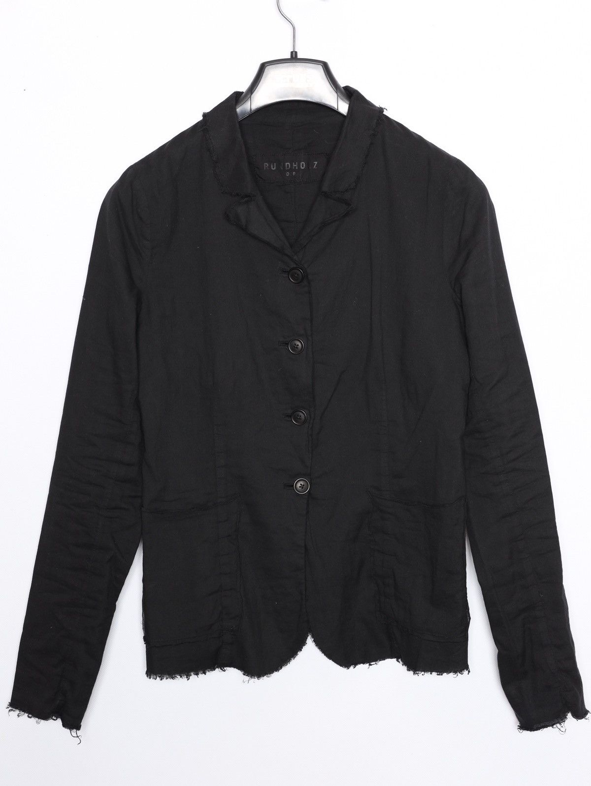 Rundholz Rundholz DIP Black Cotton Shirt Light Jacket Blazer Size S / US 4 / IT 40 - 5 Thumbnail