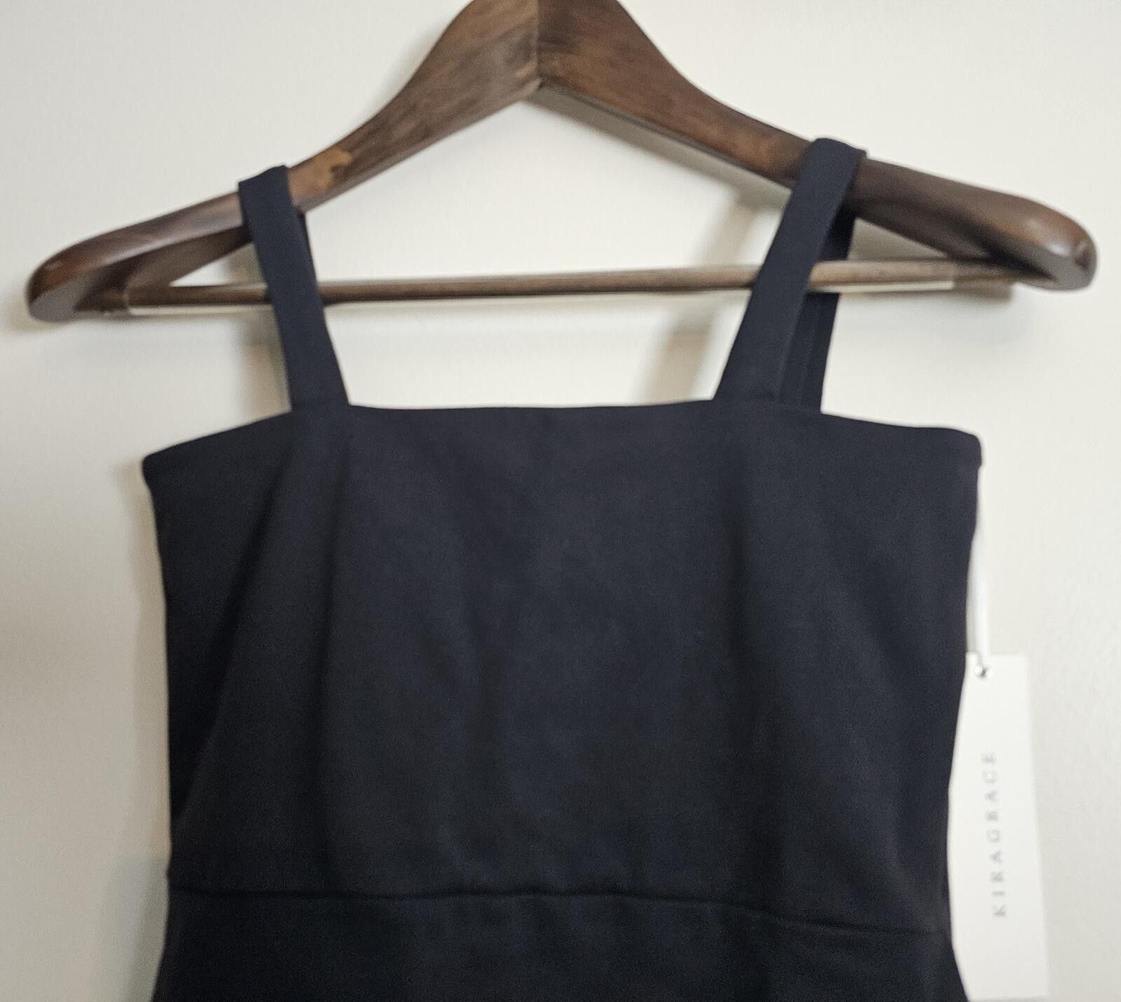 Other NWT KiraGrace Top Black Womens Size S Square Neckline Size S / US 4 / IT 40 - 3 Thumbnail