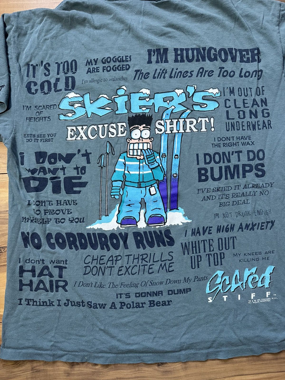 Vintage 1995 Vintage Scared Stiff Skier’s Exclusive Shirt! Size US L / EU 52-54 / 3 - 9 Thumbnail