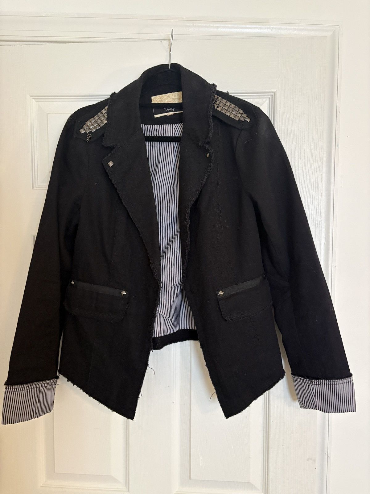 Other black pinstripe lined jacket Size US S / EU 44-46 / 1 - 3 Thumbnail