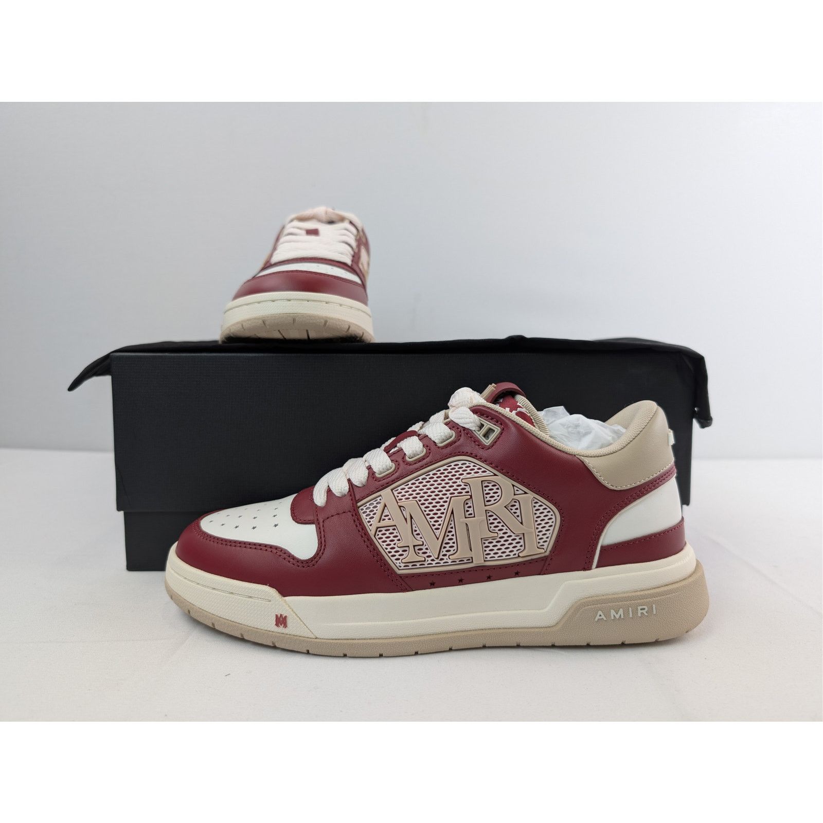 Amiri o1rshd1 Classic Low-Top Sneakers in Deep Red Size US 8 / EU 41 - 18 Thumbnail