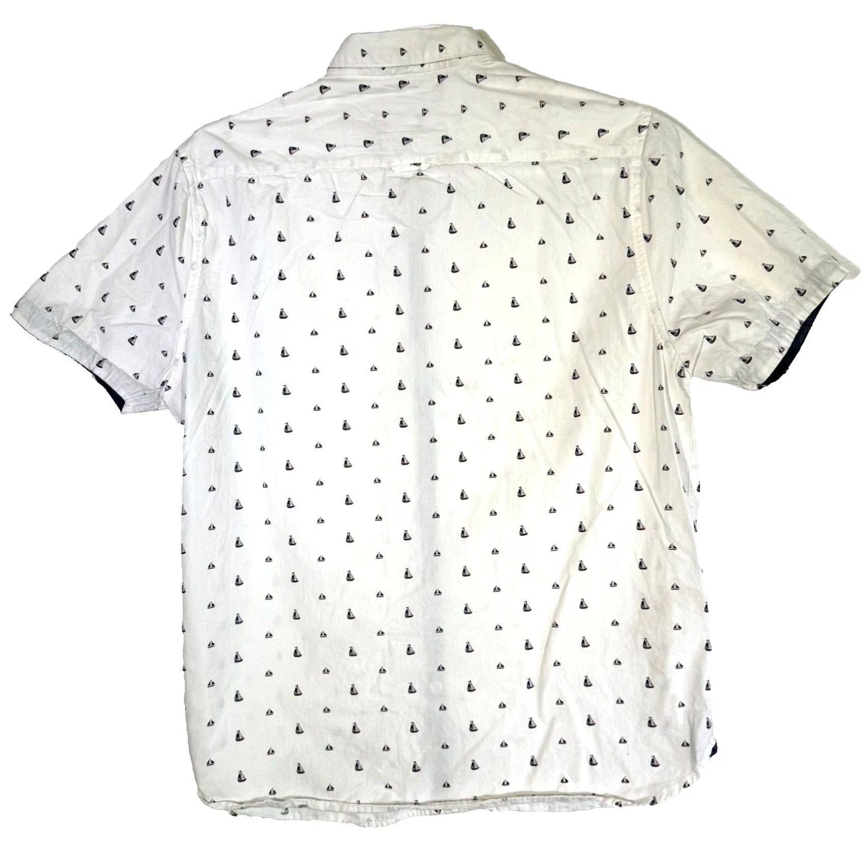 Vintage Cactus Man Shirt Men’s XL White Sailboat Graphic Cotton Slim Fit – M469 Size US XL / EU 56 / 4 - 2 Thumbnail