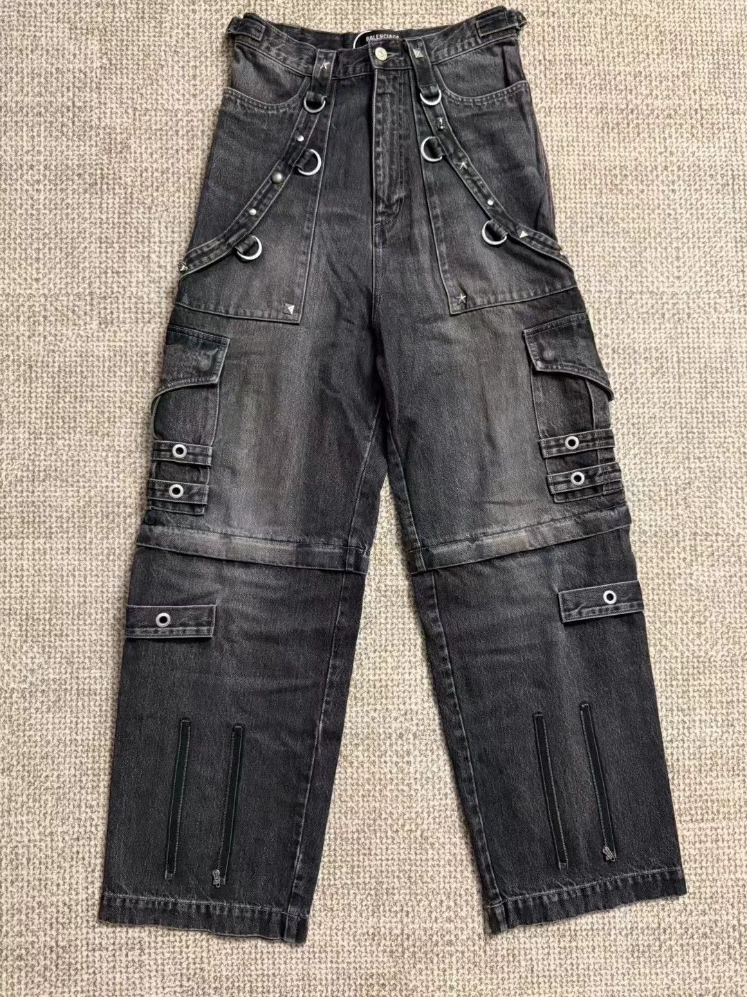 Balenciaga [In Stock] Balenciaga Runway Studded Yagami Jeans Size US 30 / EU 46 - 2 Thumbnail