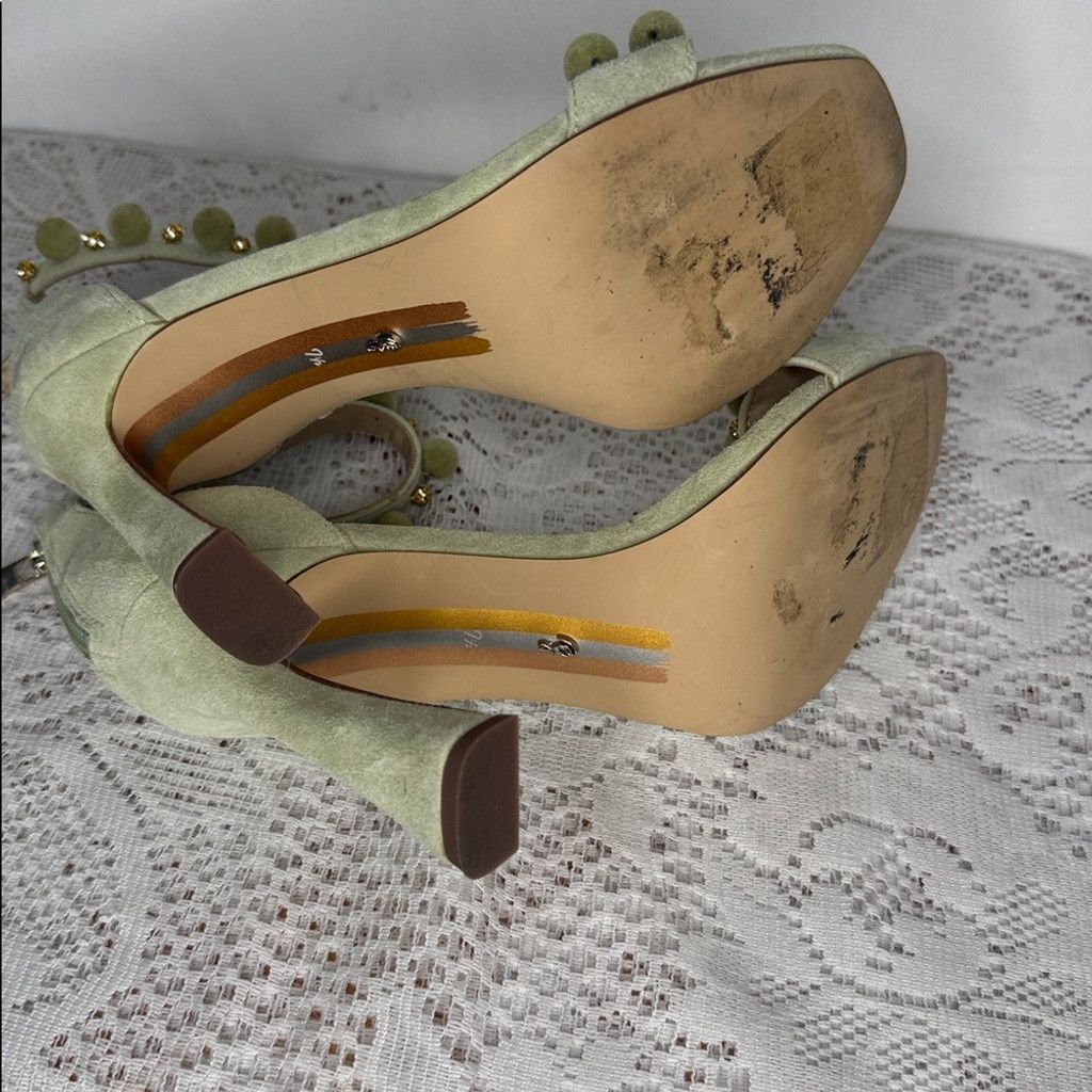 Sam Edelman Sam Edelman Luella leather ankle strap embellished heels 7.5 Size US 7.5 / IT 37.5 - 8 Thumbnail
