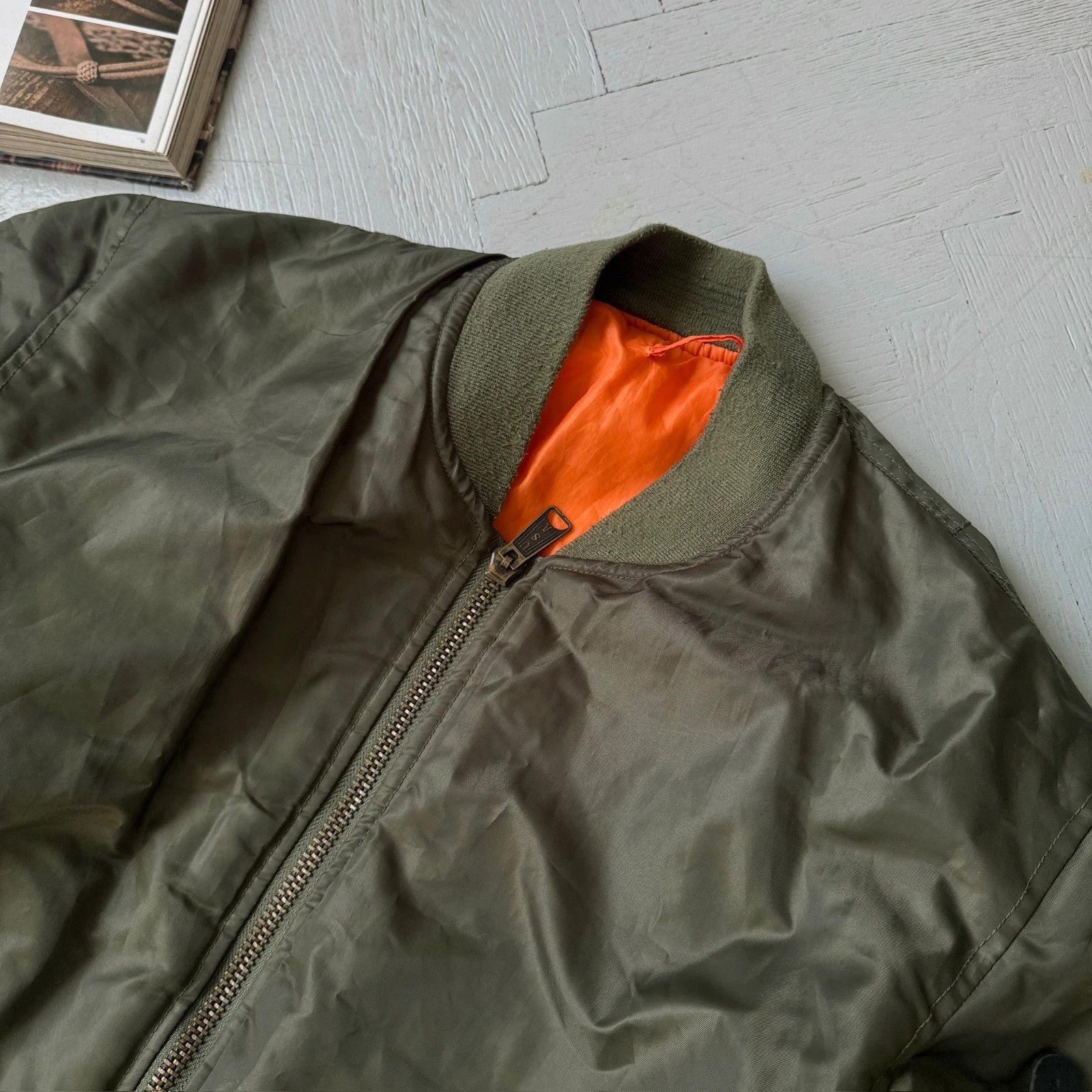 Vintage Vintage MA 1 Pilot Nylon Bomber Jacket Size US S / EU 44-46 / 1 - 4 Thumbnail