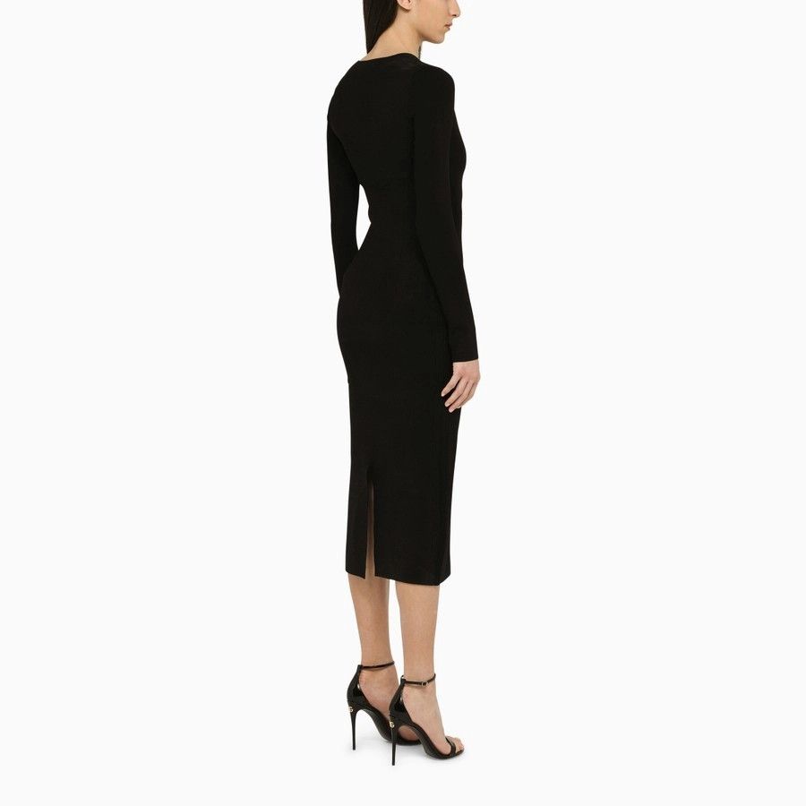 Victoria Beckham o1d2blof1124 Midi Dress in Black Size S / US 4 / IT 40 - 3 Thumbnail
