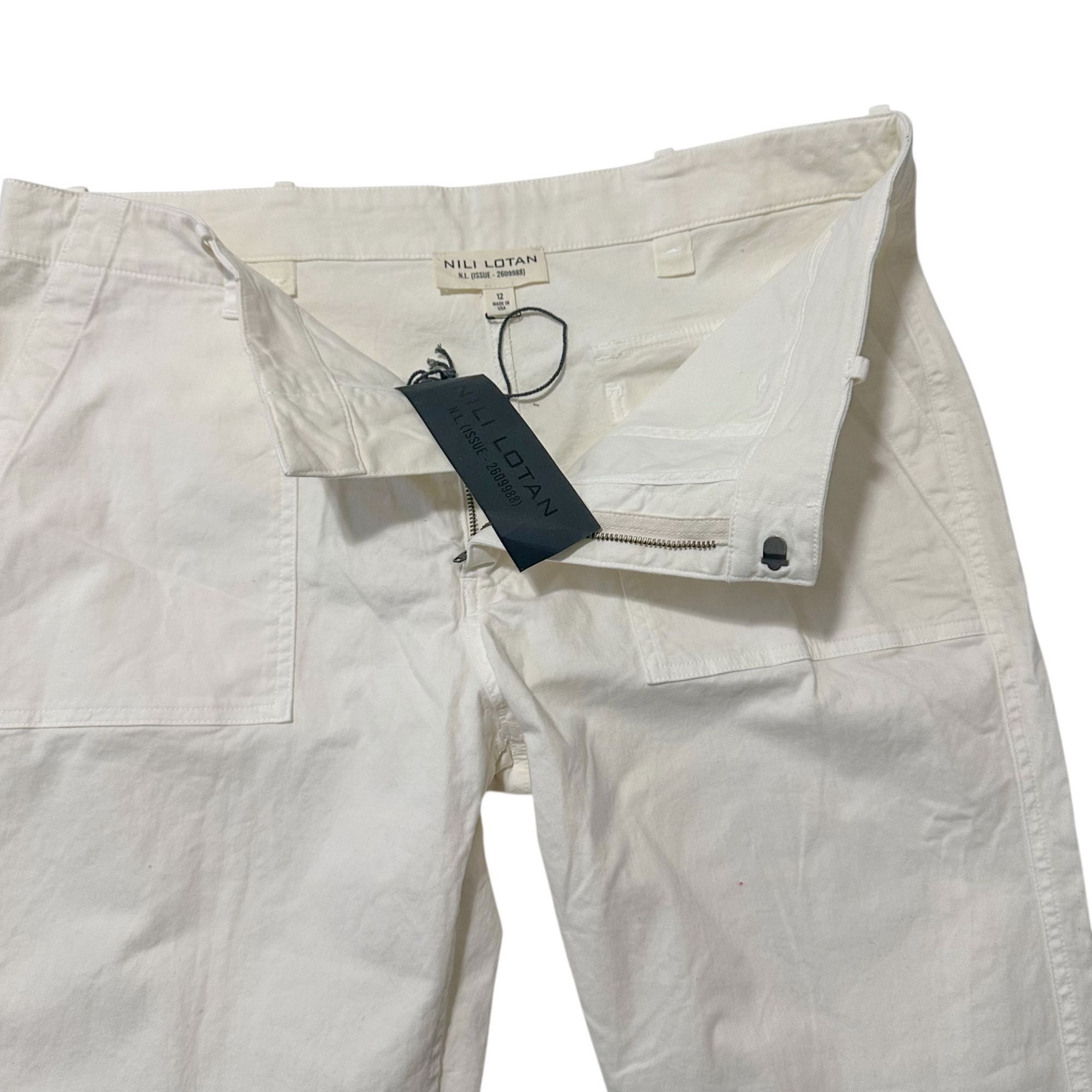 Nili Lotan Nili Lotan Jenna Pants in Eggshell, Size 12, NWT Size 34" / US 12 / IT 48 - 9 Thumbnail