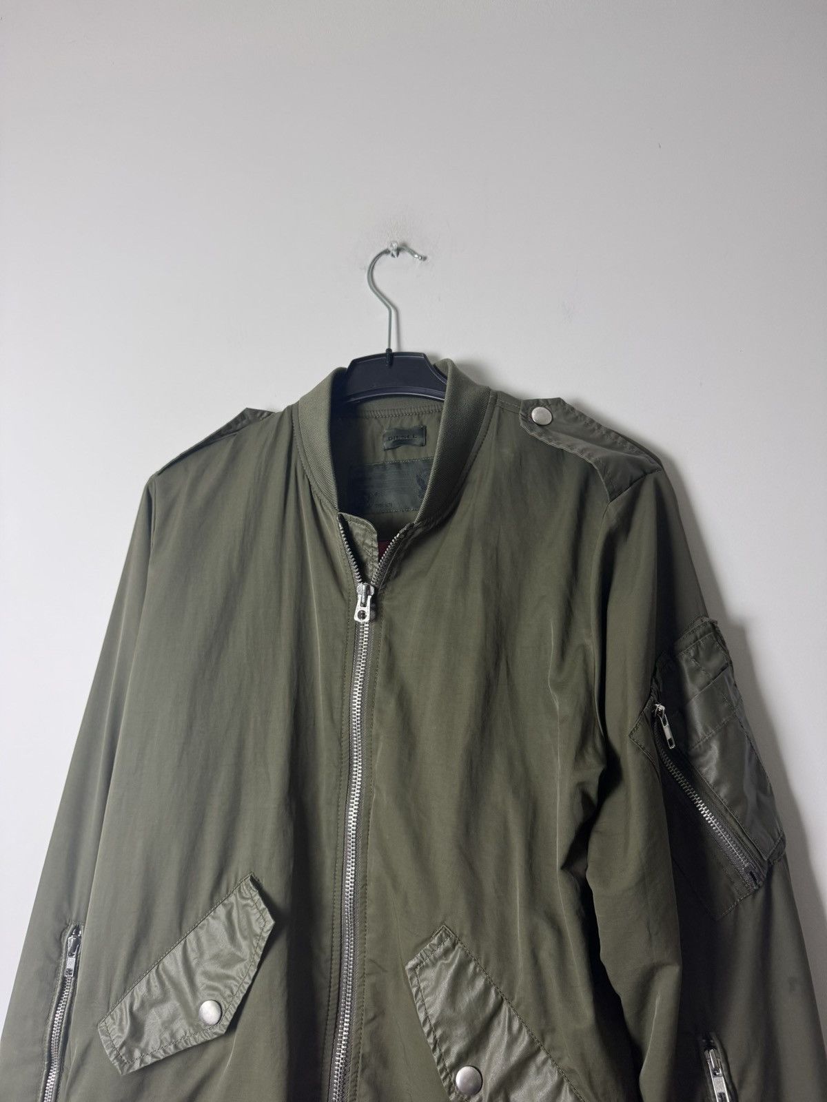 Diesel Diesel Olive Military Bomber Jacket Archive Avant Garde Size US M / EU 48-50 / 2 - 3 Thumbnail