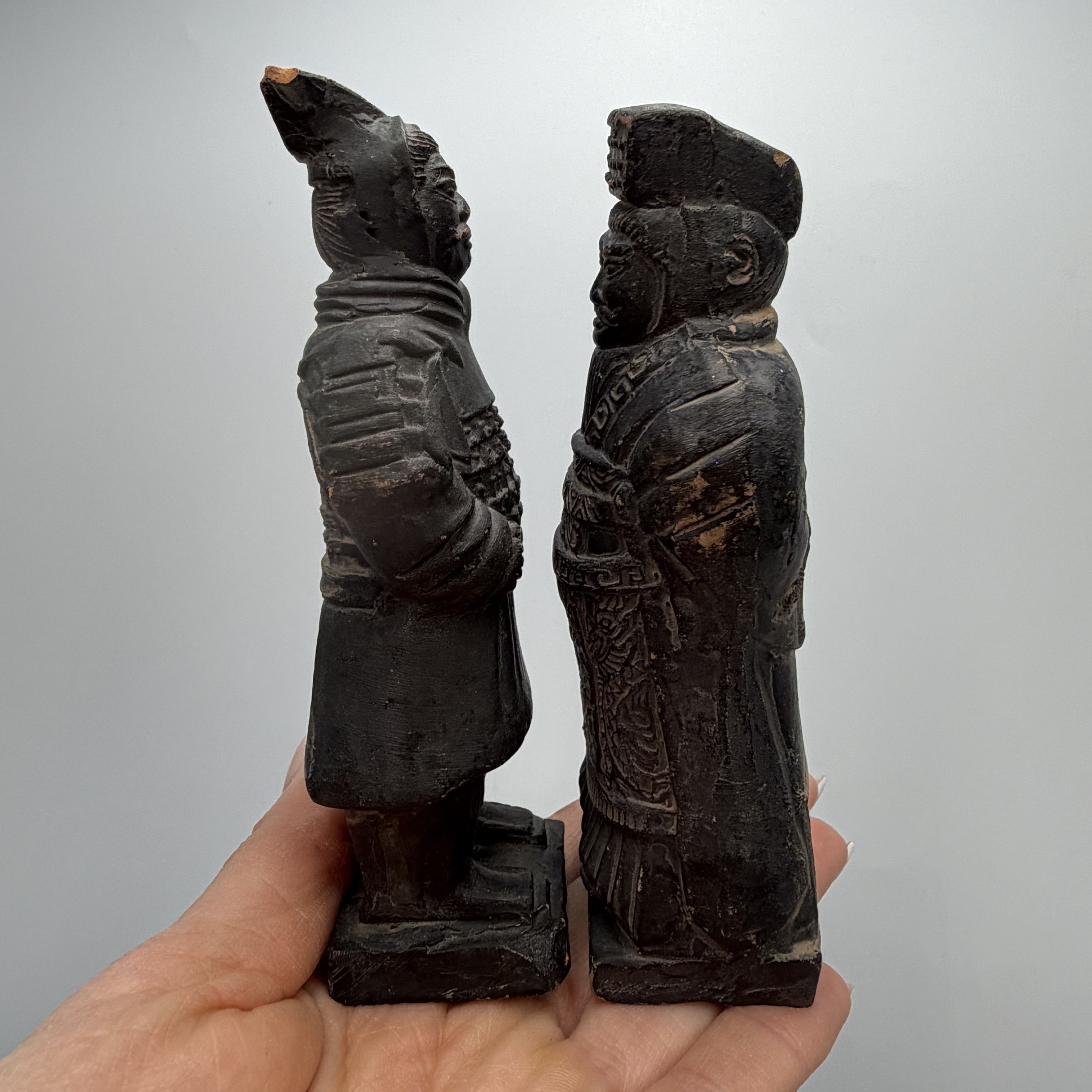 Vintage Vintage Pair Chinese Terracotta Army Warrior Figurines Size ONE SIZE - 4 Thumbnail