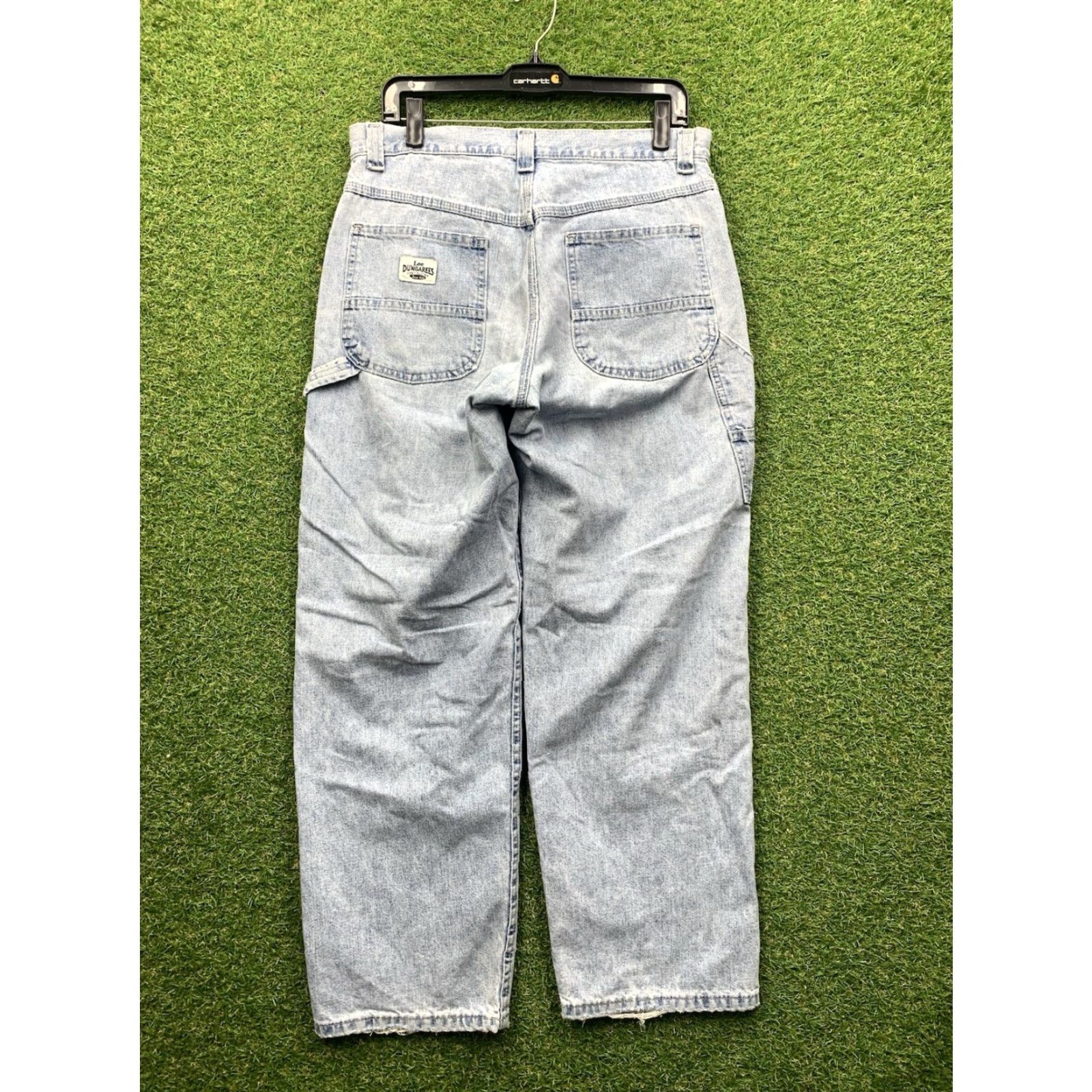 Lee VINTAGE Lee Carpenter Jeans Mens 30x29 Baggy Straight Leg Light Wash Grunge y2k 90s Punk Skater Casual Jeans Mens Size US 30 / EU 46 - 2 Thumbnail