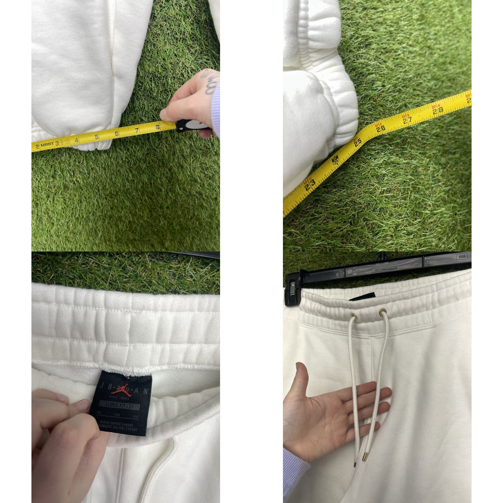Nike VINTAGE Nike Jordan Sweatpants Womens XL Baggy White Fleece Thick Flight Jogger Sports Y2K Size 40" / US 18 - 8 Thumbnail