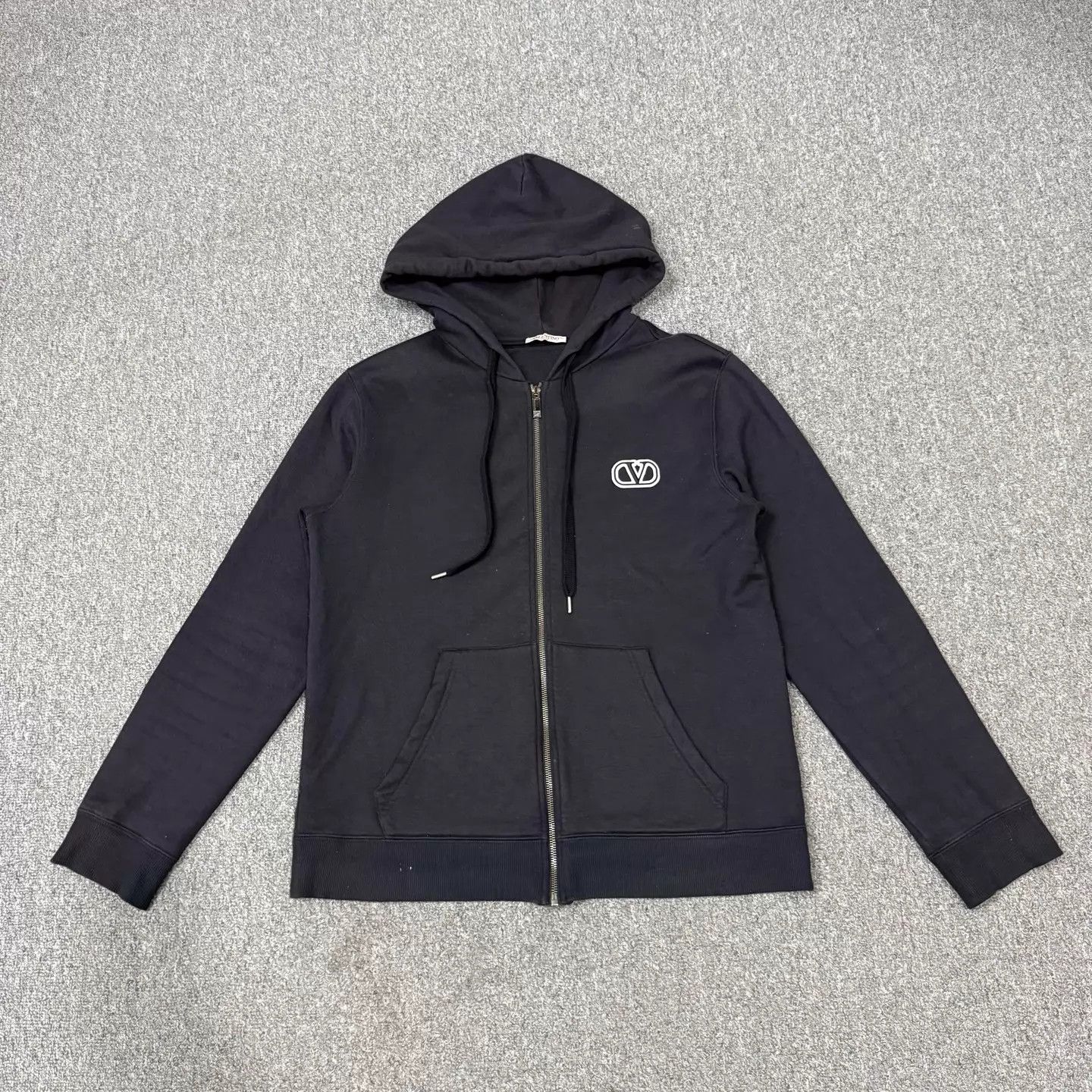 Valentino Valentino Black Embroidered Logo Zip Jacket S 95New Size US S / EU 44-46 / 1 - 1 Thumbnail