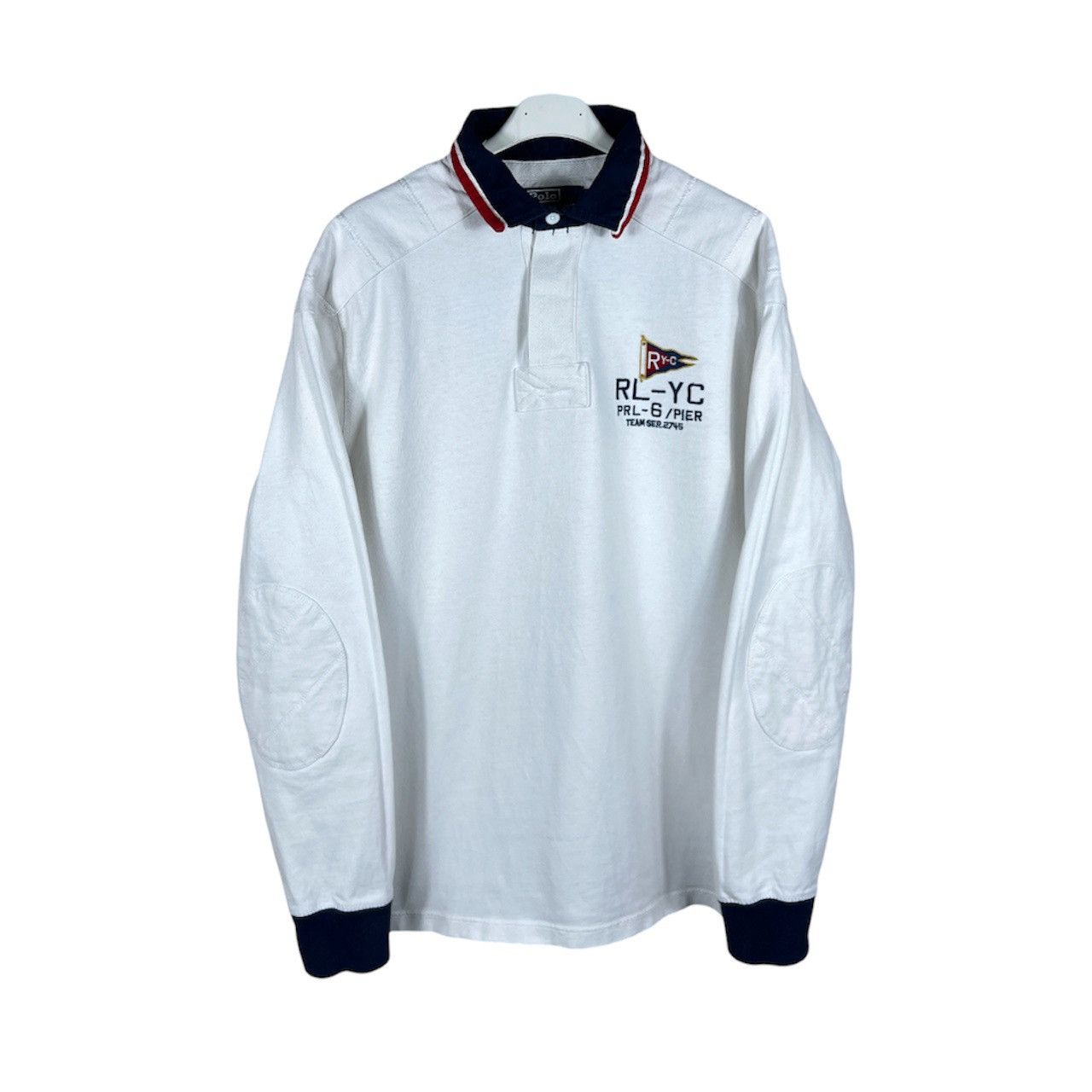 Polo Ralph Lauren Vintage 90s Polo by Ralph Lauren yachting polo long sleeve Size US L / EU 52-54 / 3 - 1 Thumbnail