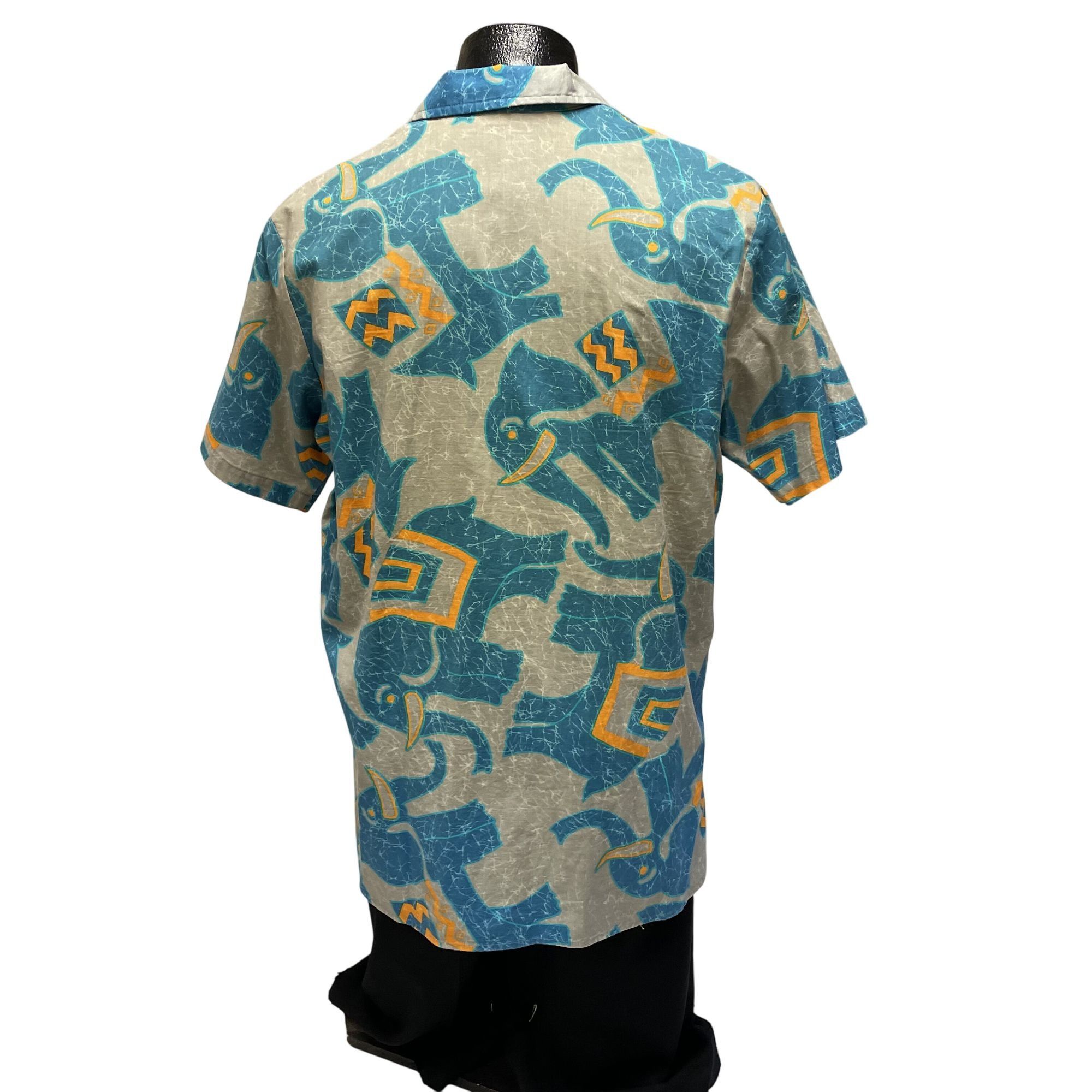 Other Vtg Club Arena ALL OVER PRINT Elephant Streetwear Shirt Size US M / EU 48-50 / 2 - 3 Thumbnail
