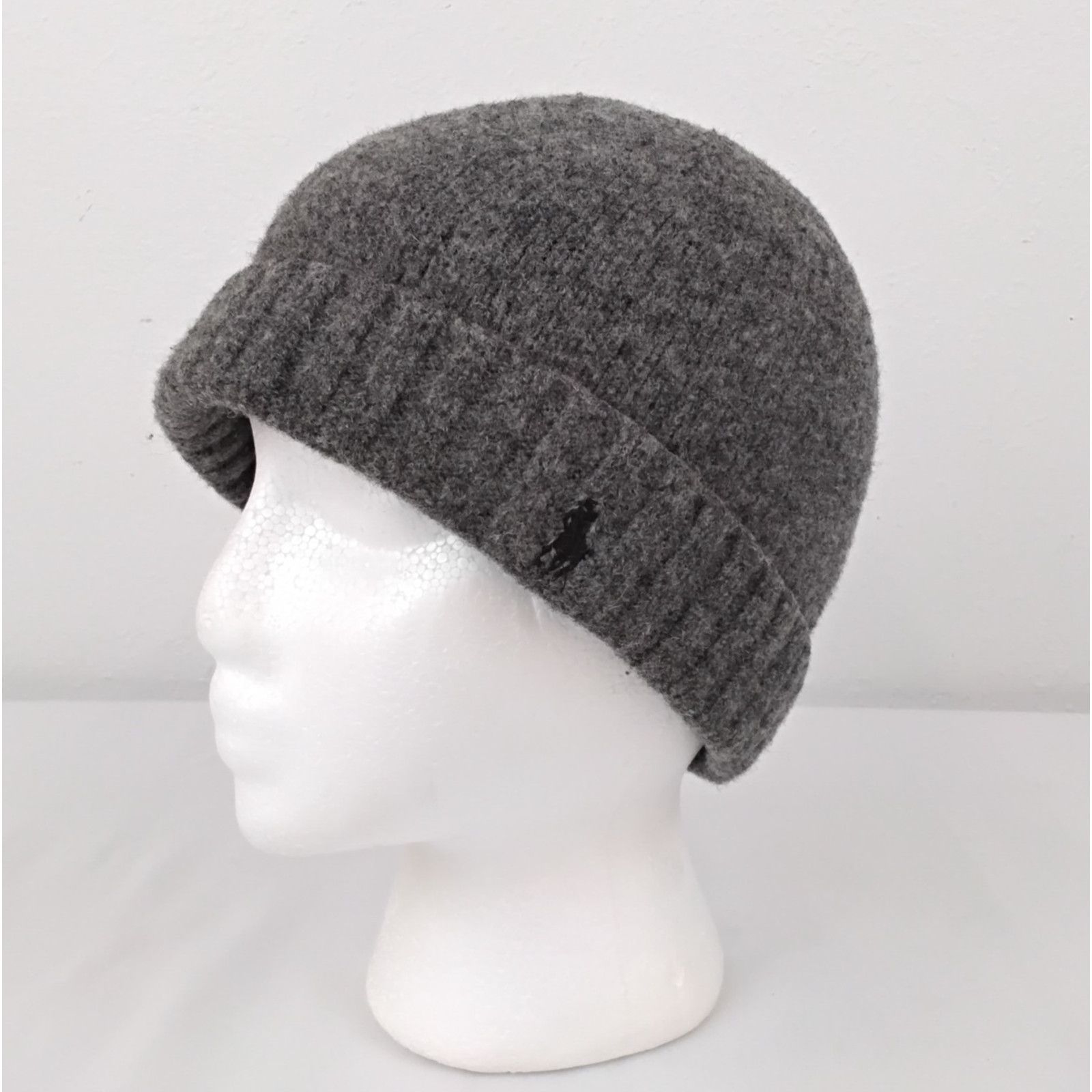 Polo Ralph Lauren Polo Ralph Lauren 100% Lambswool Beanie O/S Gray VTG Shrunk Size ONE SIZE - 2 Thumbnail