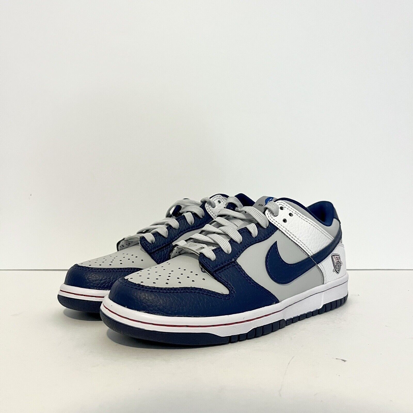 Nike 2021 Nike Dunk Low EMB GS NBA 75th Nets DO6288 001 DS 5Y Size US 6.5 / IT 36.5 - 2 Thumbnail