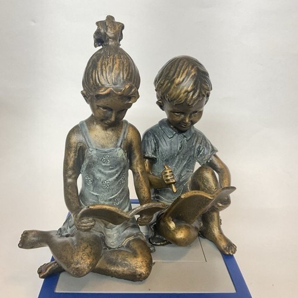 Other VTG SPI Home Pair of Cast Brass Boy & Girl Sculptural 7" Tal Size ONE SIZE - 1 Thumbnail