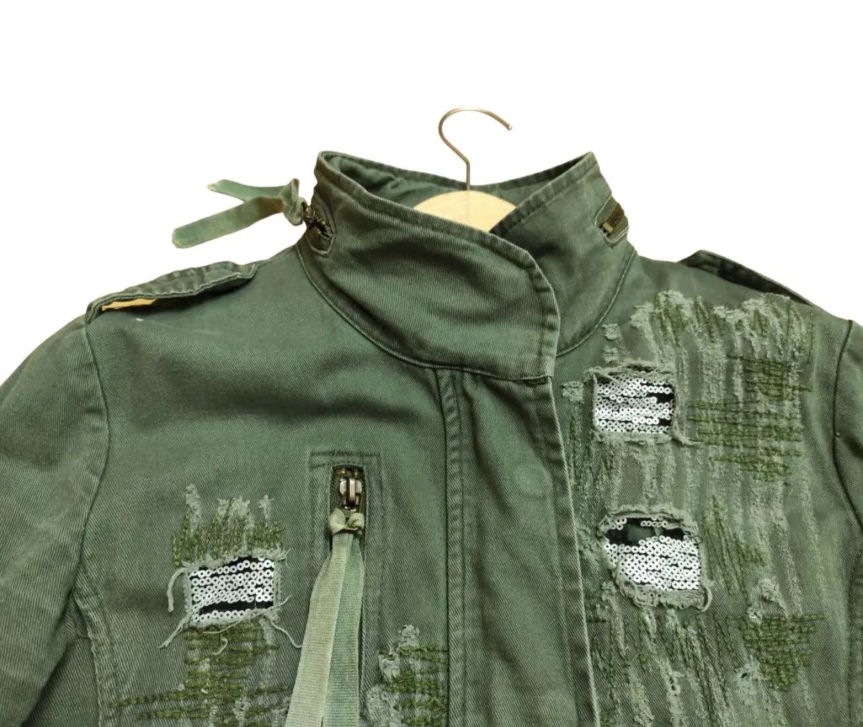 If Six Was Nine Distressed Studded Punk Jacket Love Enough Size US XS / EU 42 / 0 - 3 Thumbnail